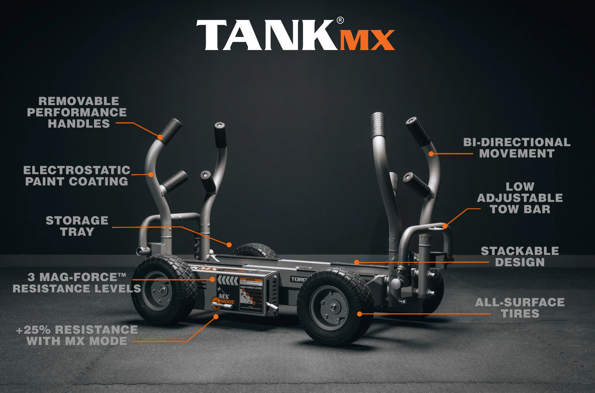 TANK MX, REMOVABLE PERFORMANCE HANDLES