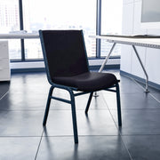 HERCULES Series Heavy Duty Black Dot Fabric Stack Chair