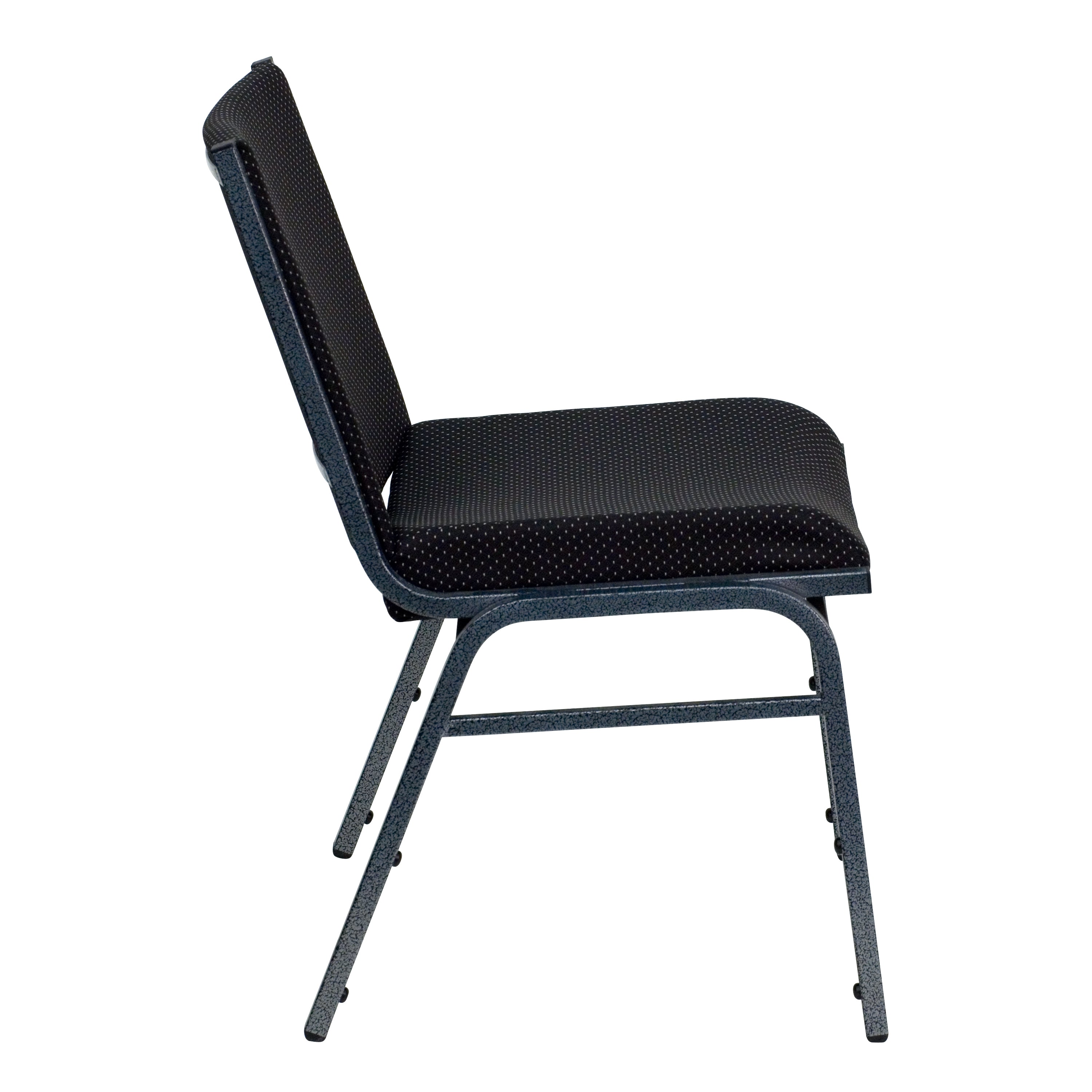 HERCULES Series Heavy Duty Black Dot Fabric Stack Chair