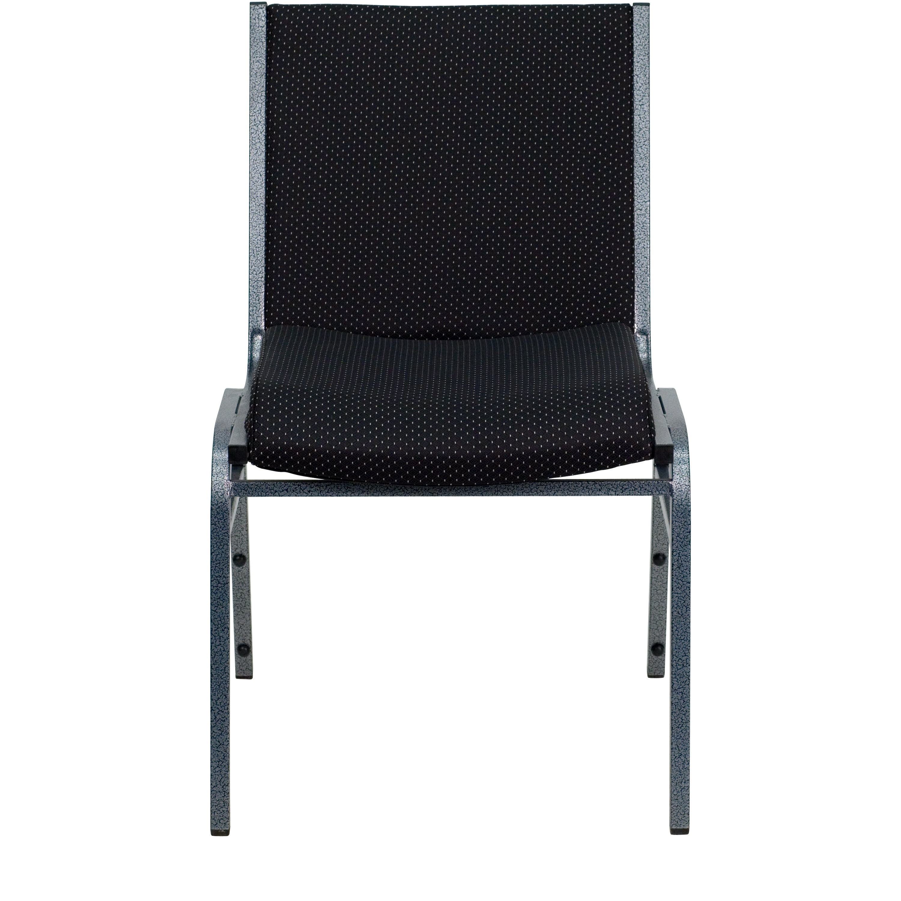 HERCULES Series Heavy Duty Black Dot Fabric Stack Chair