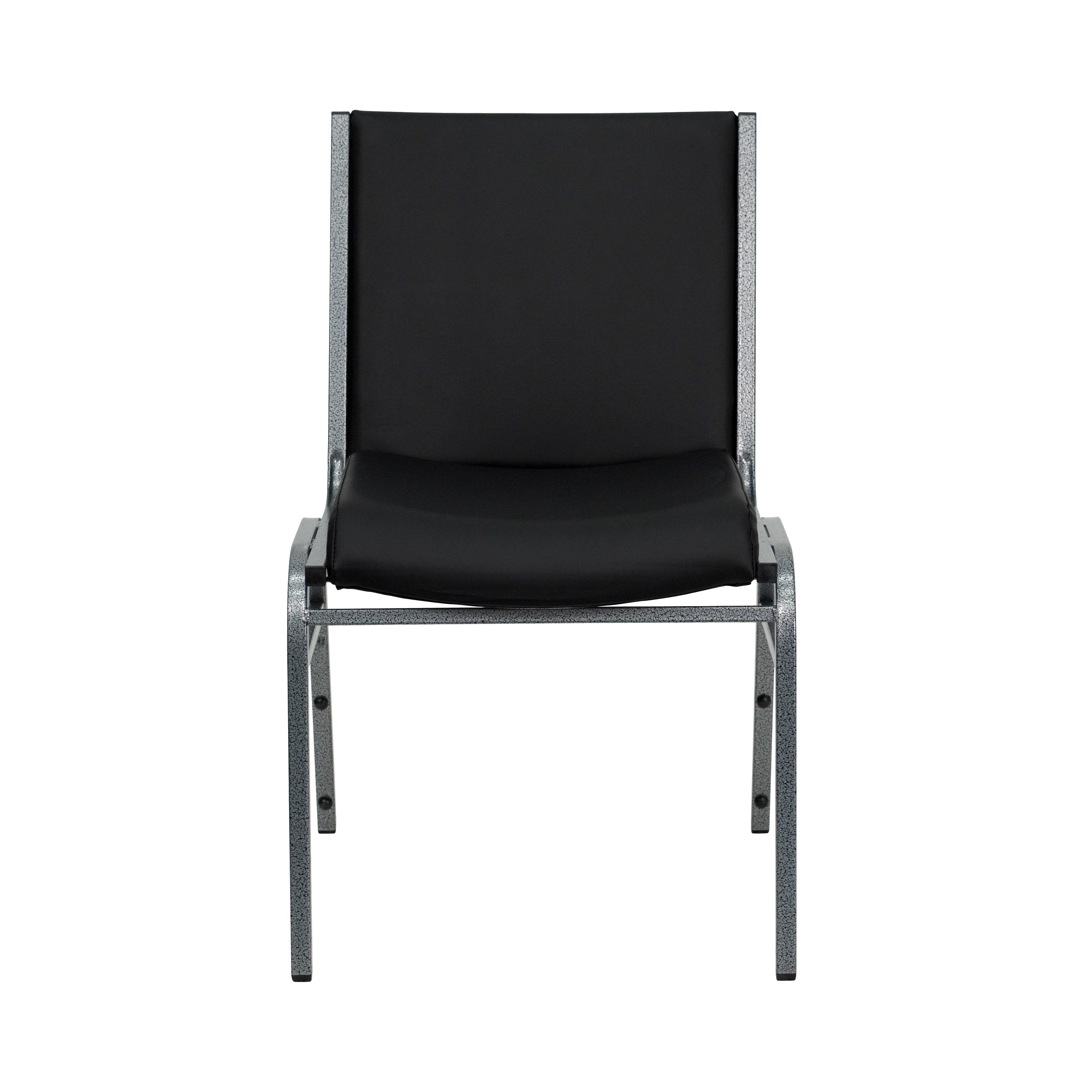 HERCULES Series Heavy Duty Black Vinyl Stack Chair