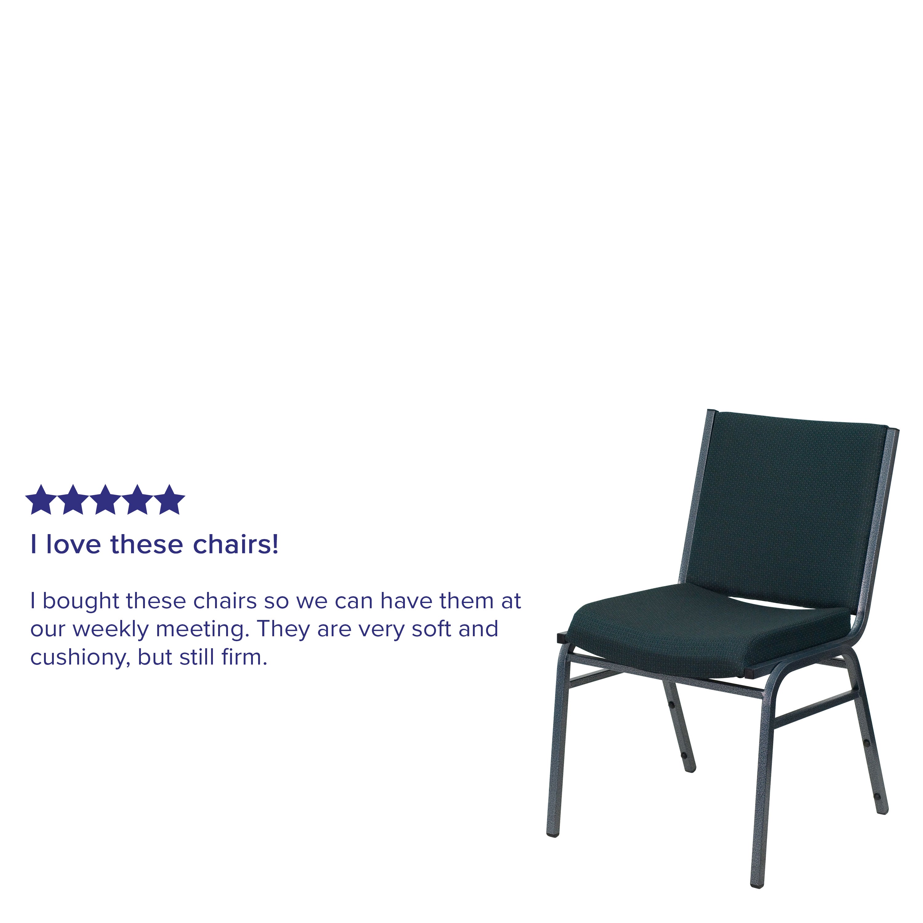 HERCULES Series Heavy Duty Green Patterned Fabric Stack Chair