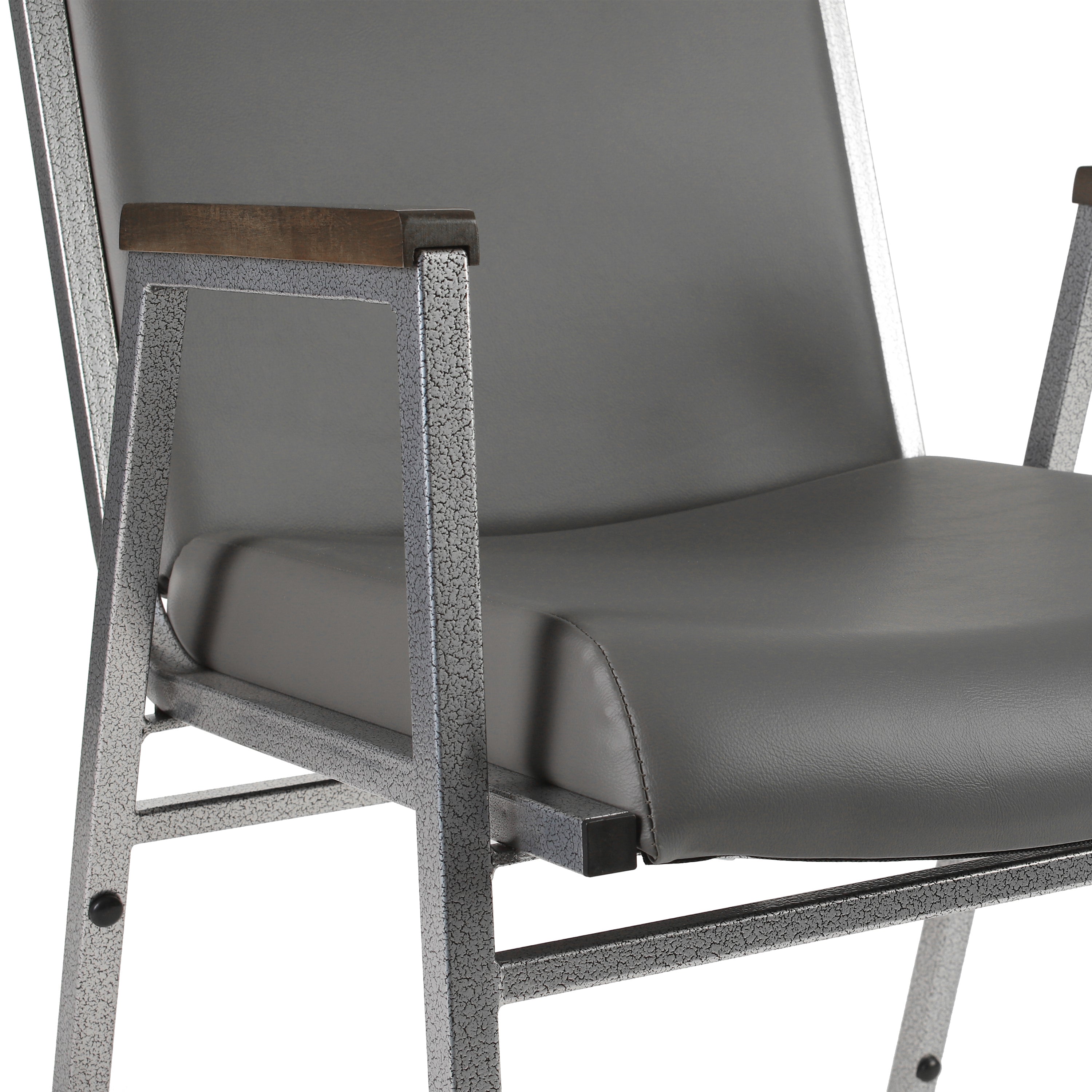 HERCULES Heavy Duty Gray Vinyl Stack Chair