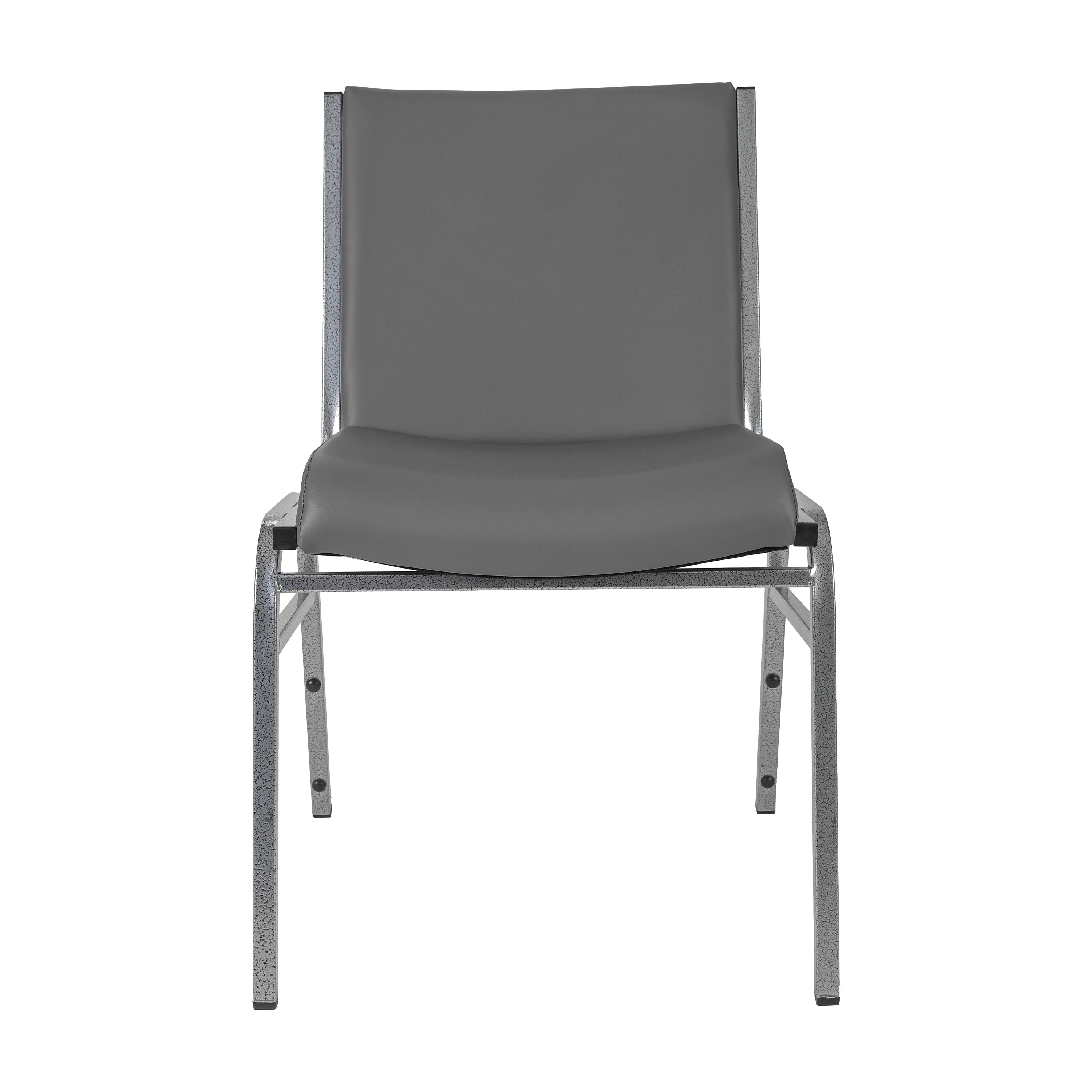 HERCULES Heavy Duty Gray Vinyl Stack Chair