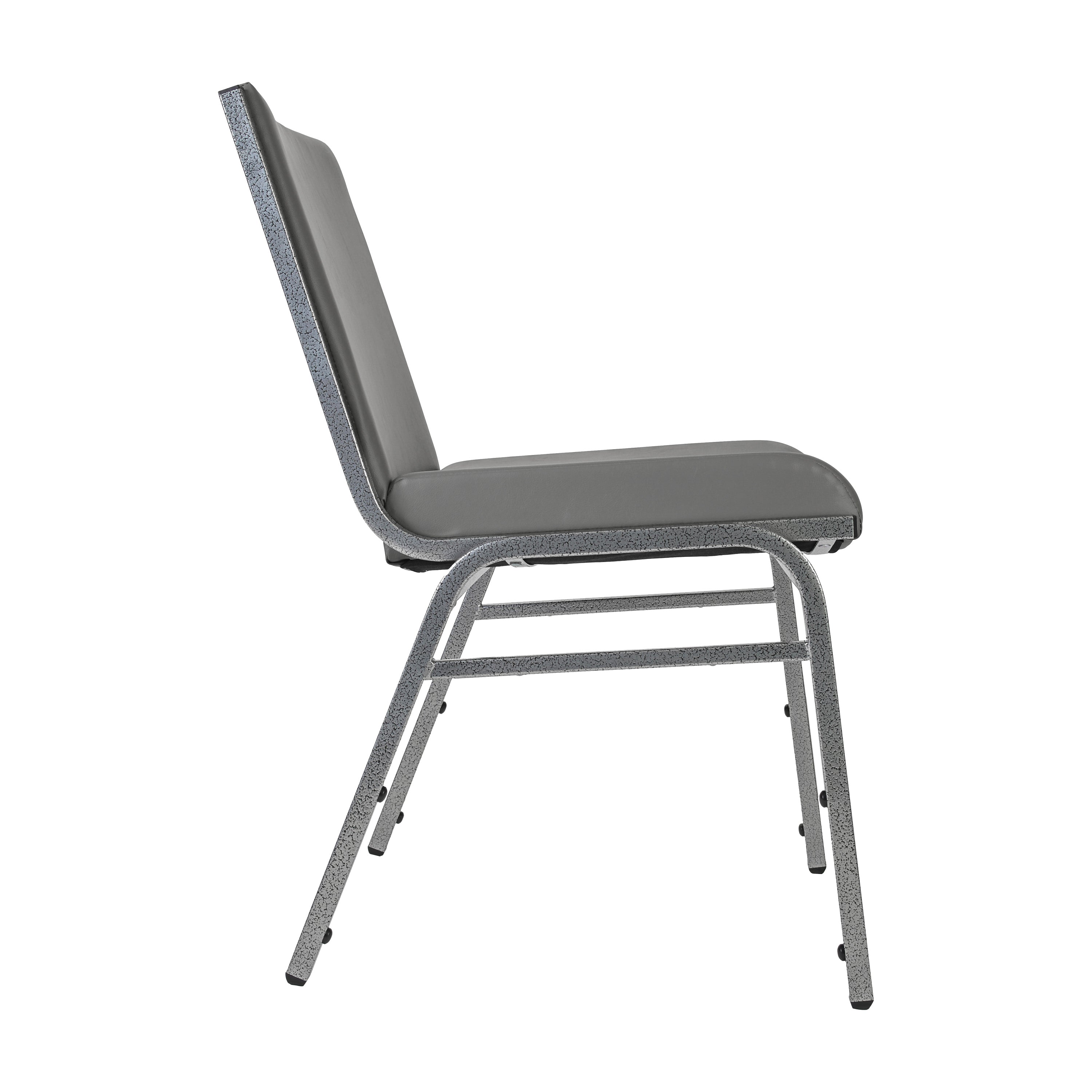 HERCULES Heavy Duty Gray Vinyl Stack Chair