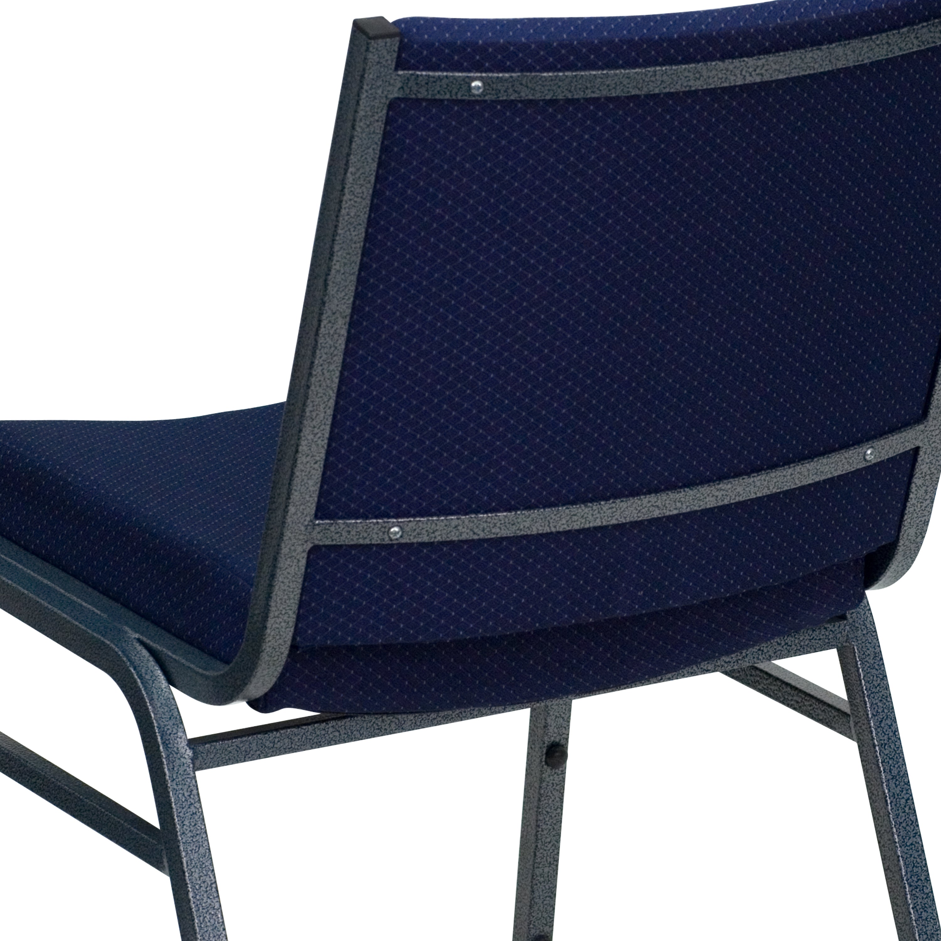 HERCULES Series Heavy Duty Navy Blue Dot Fabric Stack Chair