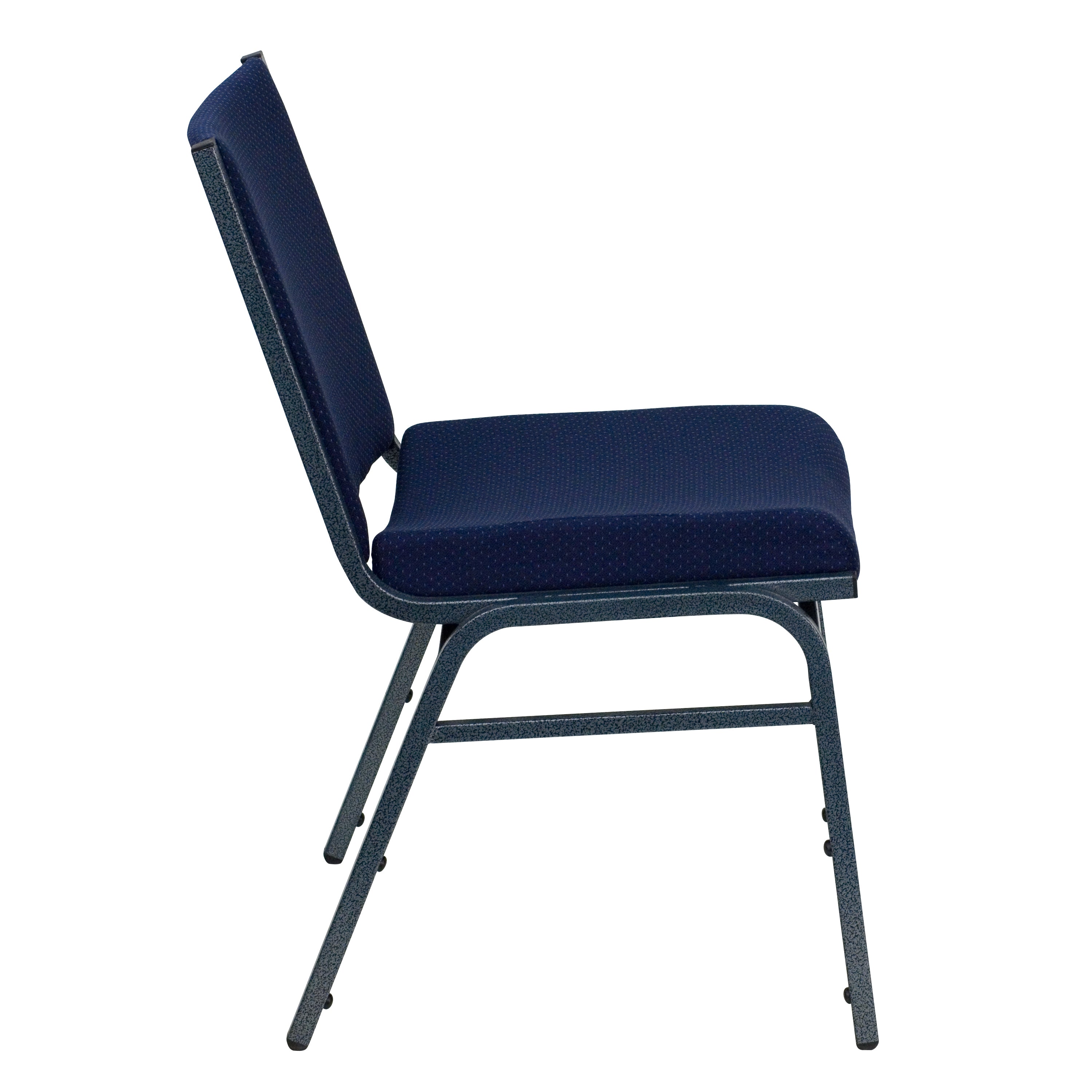 HERCULES Series Heavy Duty Navy Blue Dot Fabric Stack Chair