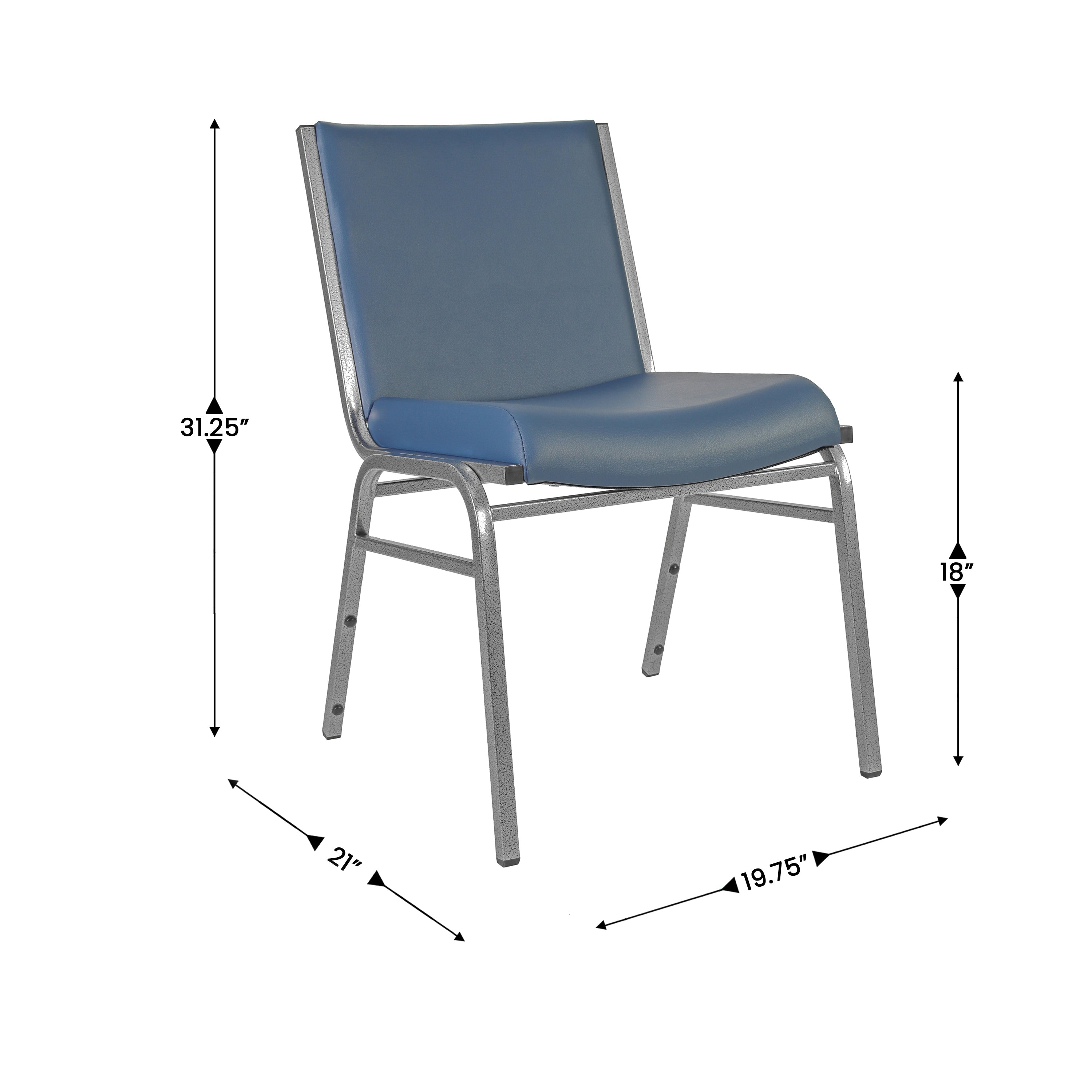 HERCULES Heavy Duty Navy Vinyl Stack Chair