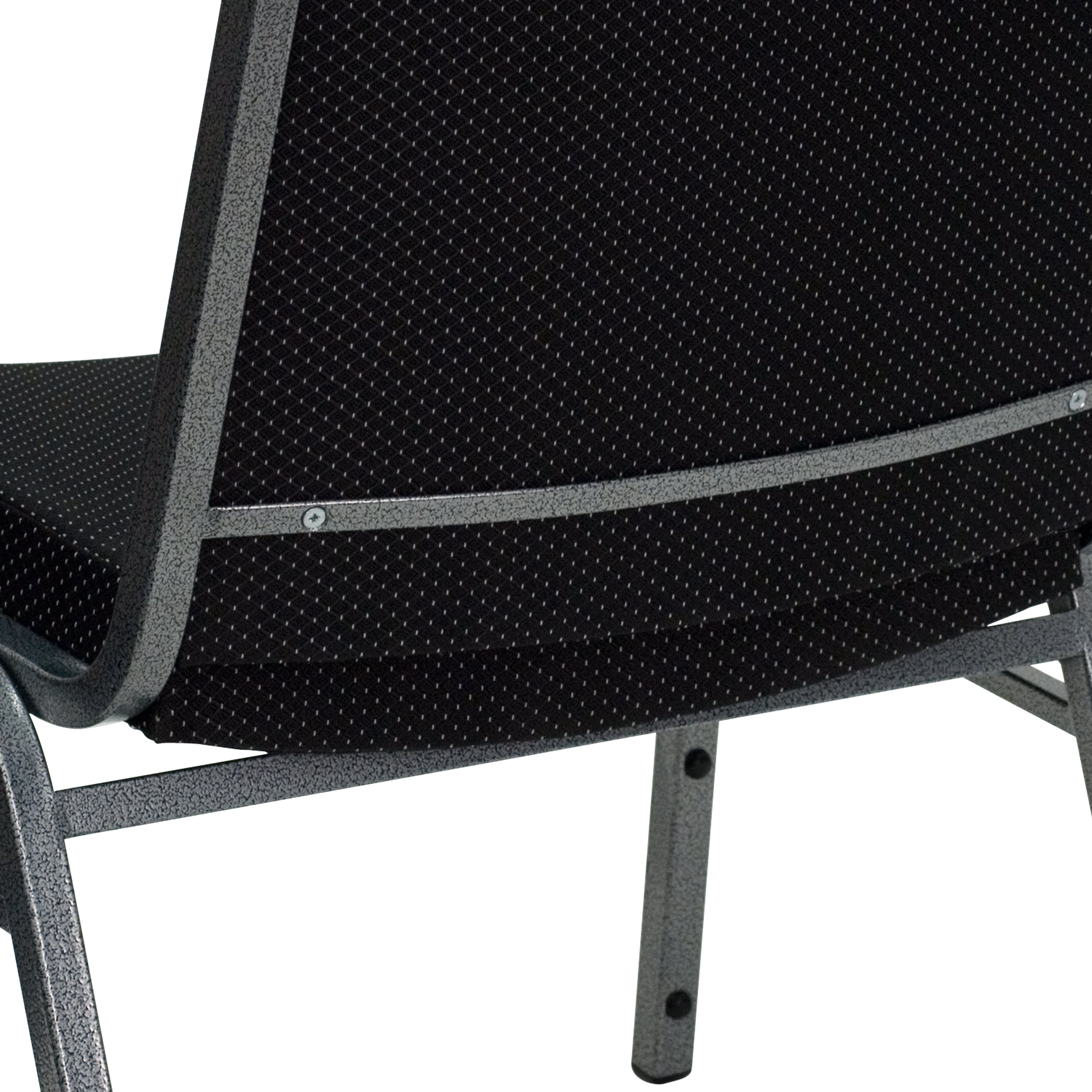 HERCULES Series Big & Tall 1000 lb. Rated Black Fabric Stack Chair