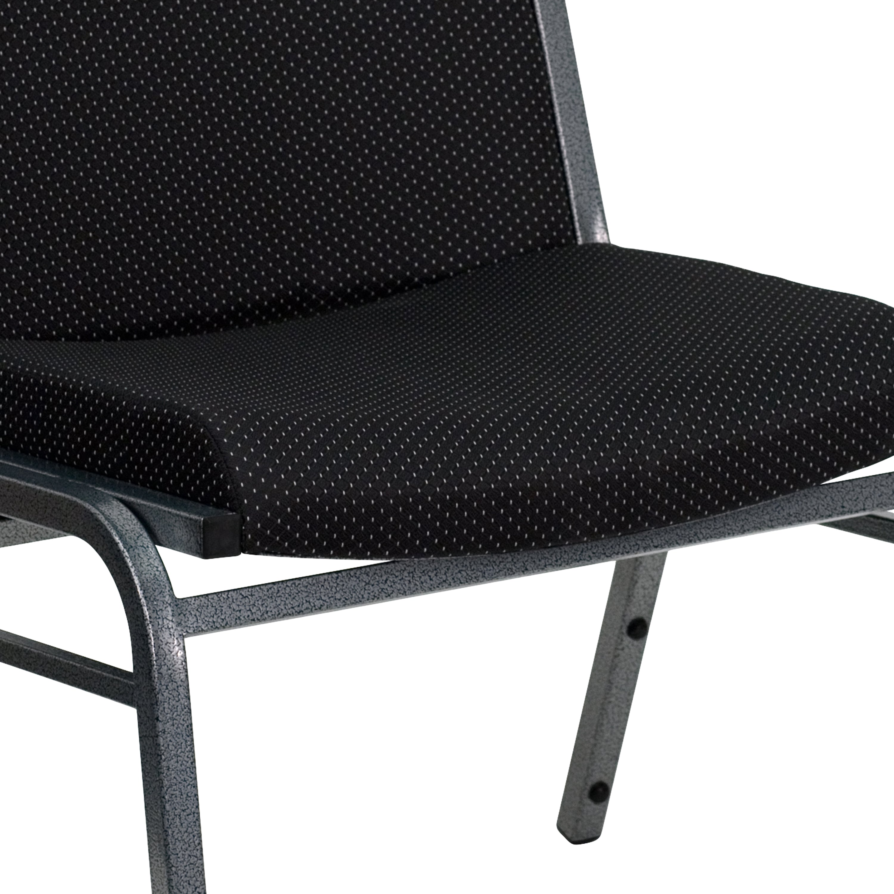 HERCULES Series Big & Tall 1000 lb. Rated Black Fabric Stack Chair