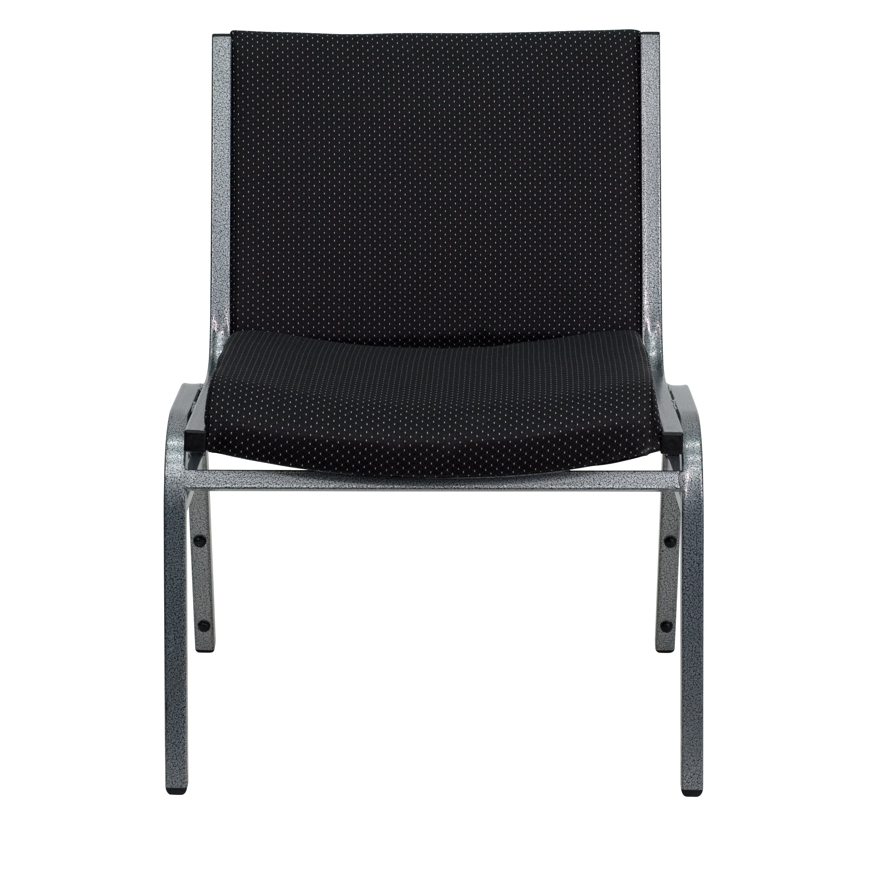 HERCULES Series Big & Tall 1000 lb. Rated Black Fabric Stack Chair