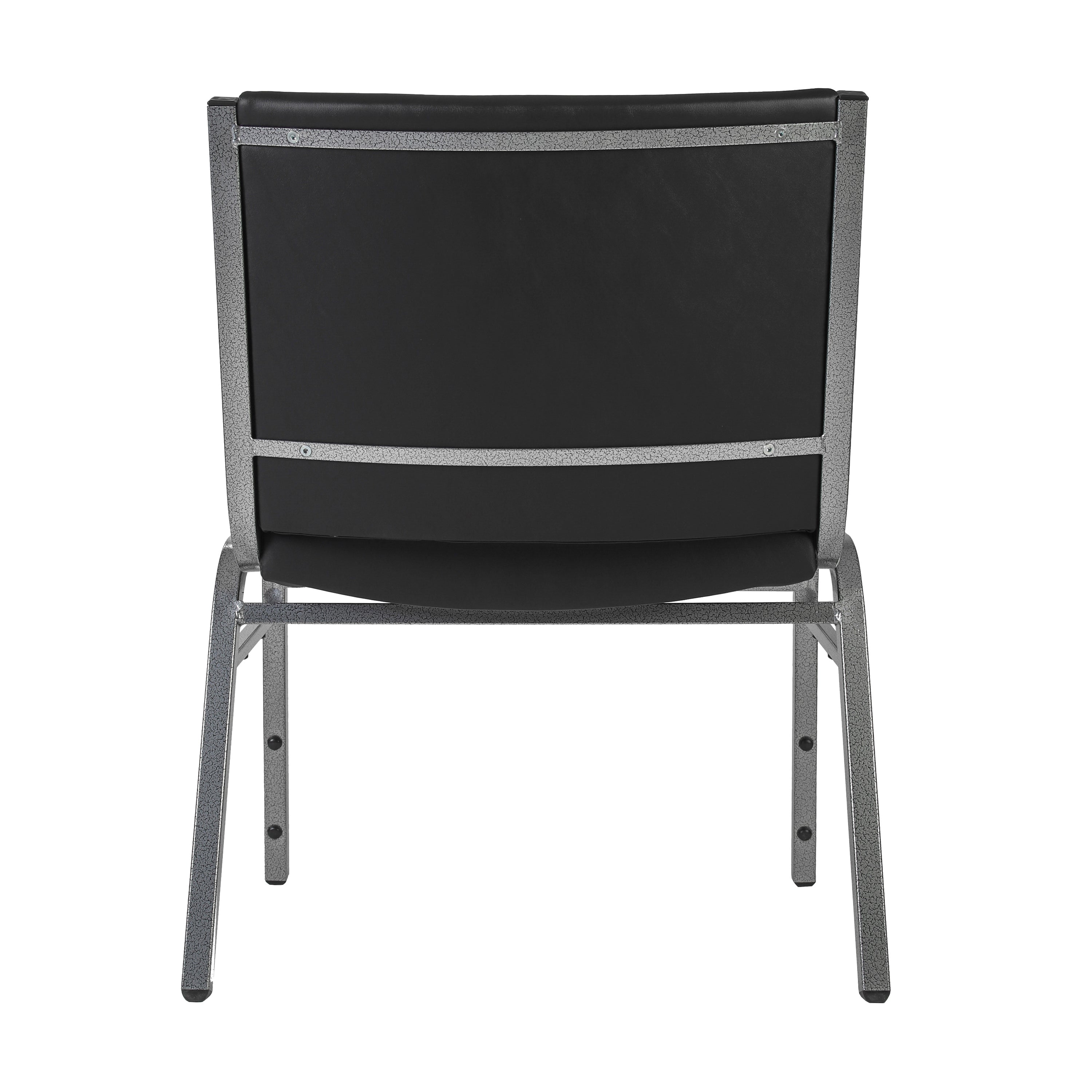HERCULES Big & Tall 1000 lb. Rated Black Vinyl Stack Chair