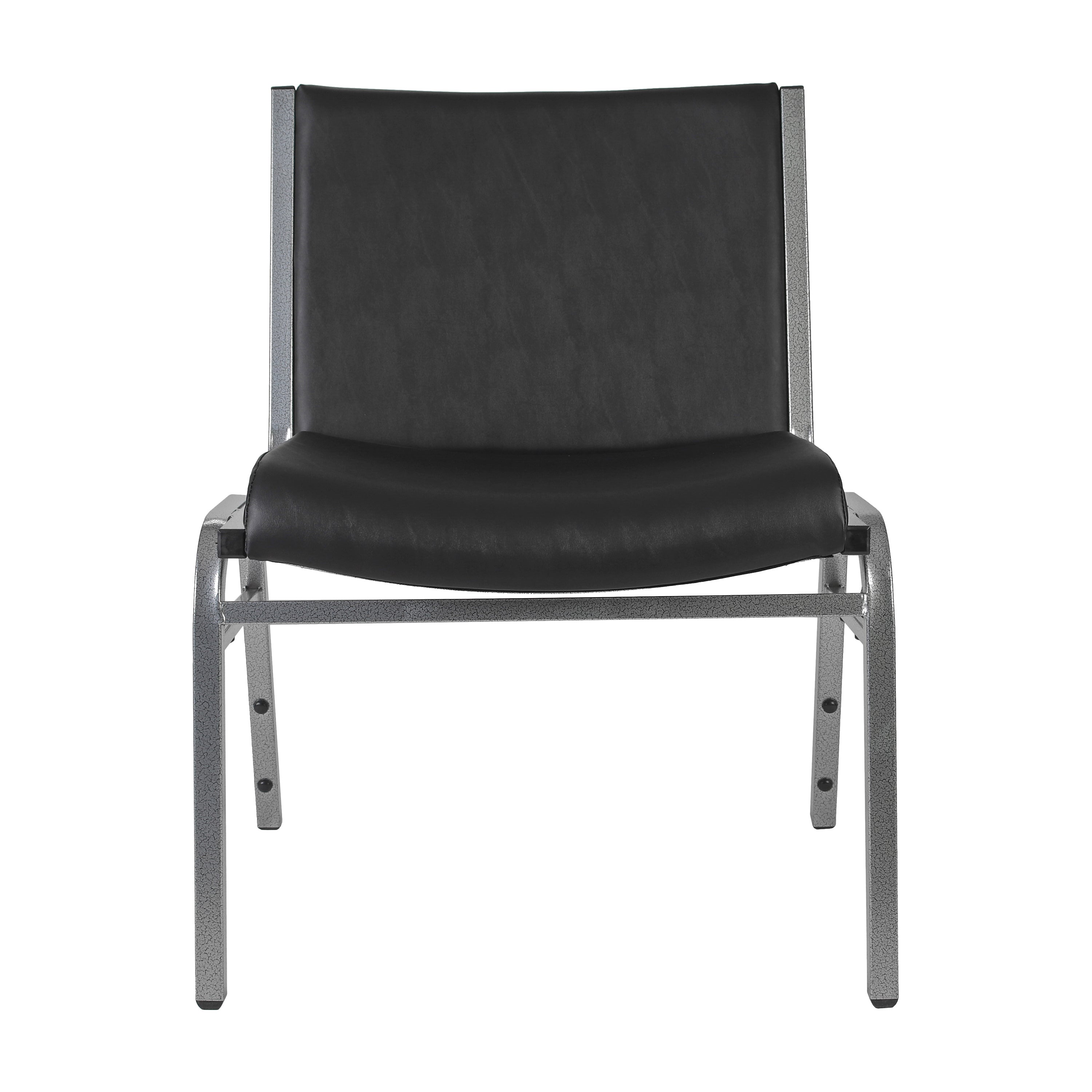 HERCULES Big & Tall 1000 lb. Rated Black Vinyl Stack Chair