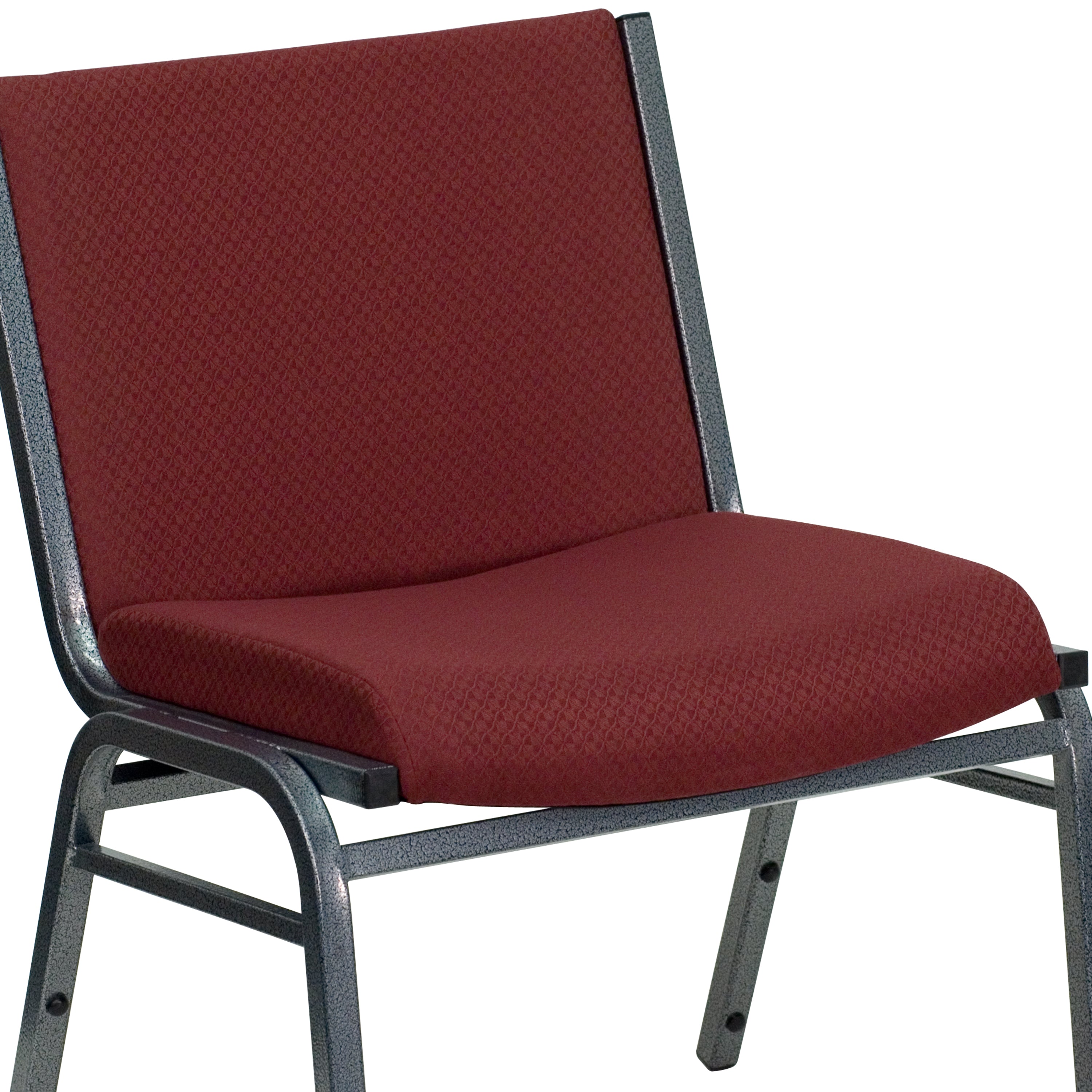 HERCULES Series Big & Tall 1000 lb. Rated Burgundy Fabric Stack Chair