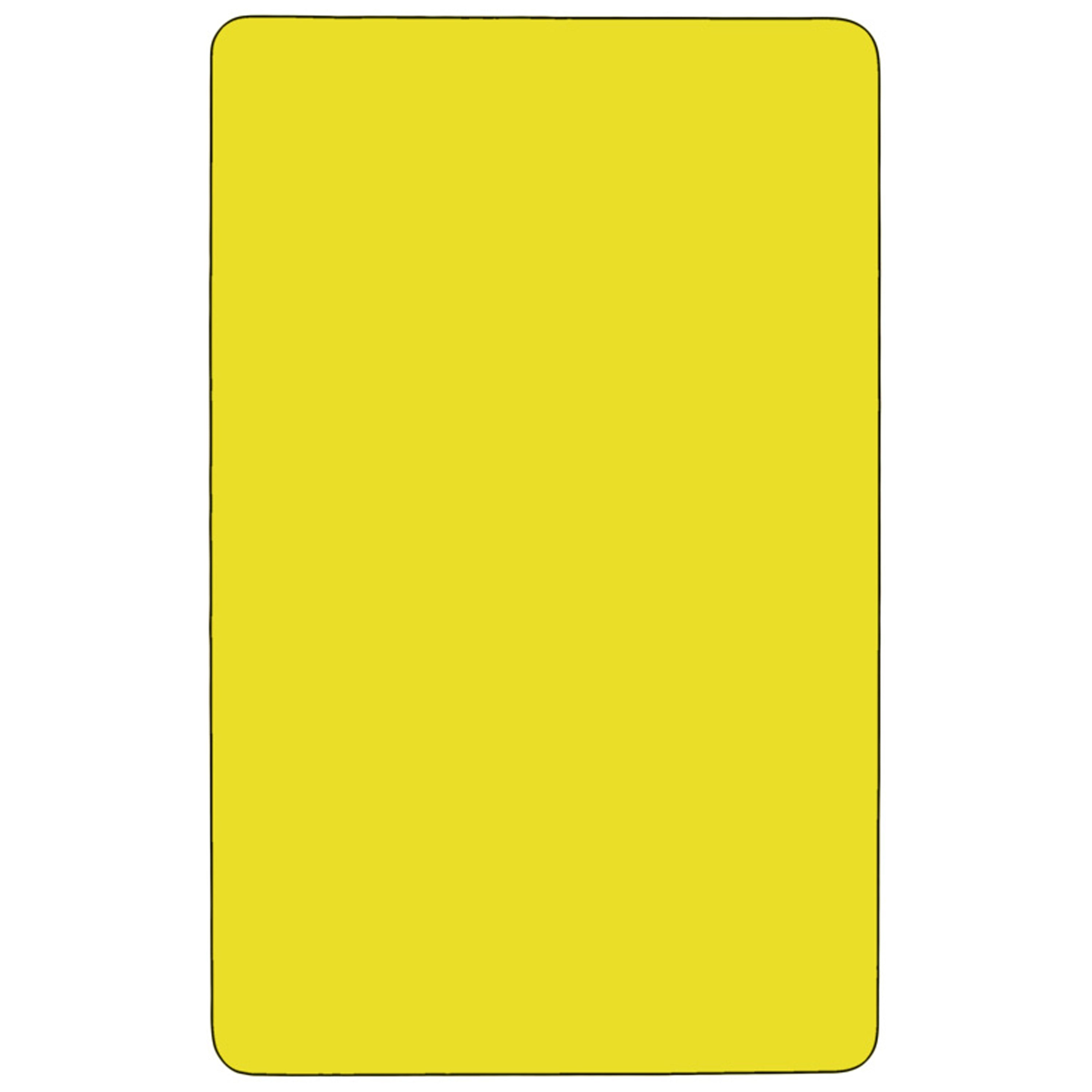 Wren Mobile 24''W x 48''L Rectangular Yellow HP Laminate Activity Table - Standard Height Adjustable Legs