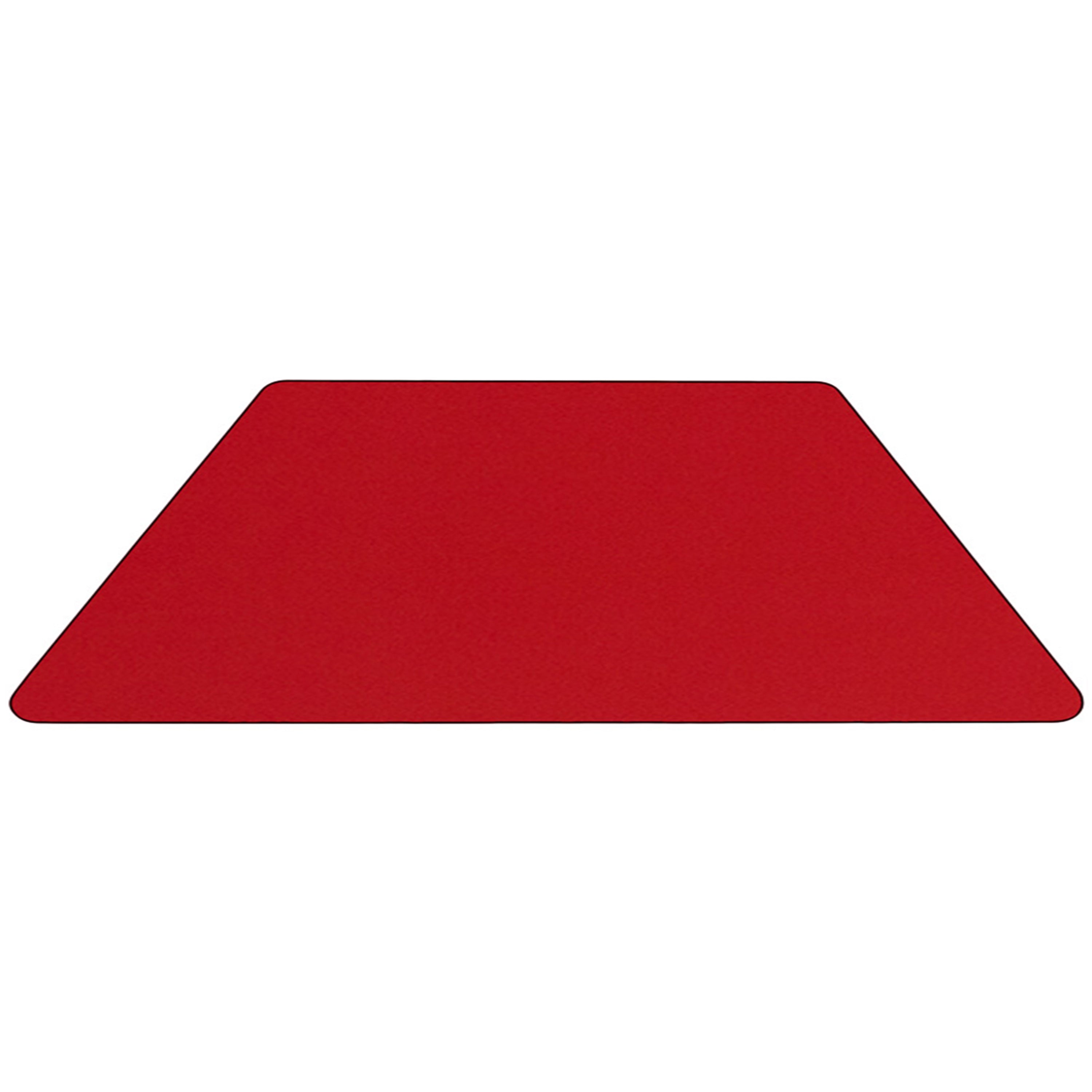 Wren 22.5''W x 45''L Trapezoid Red HP Laminate Activity Table - Standard Height Adjustable Legs