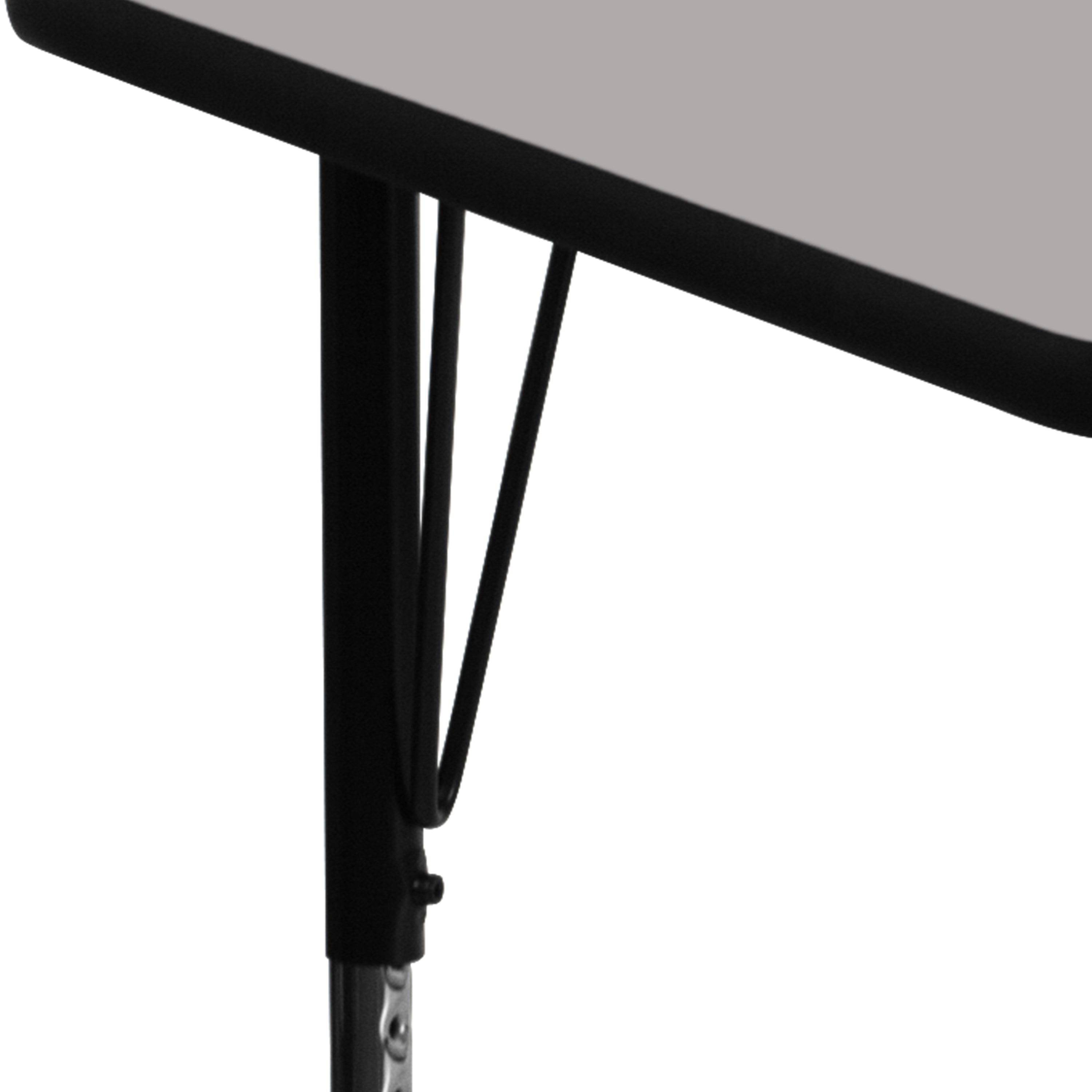 Wren 24''W x 60''L Rectangular Grey HP Laminate Activity Table - Standard Height Adjustable Legs
