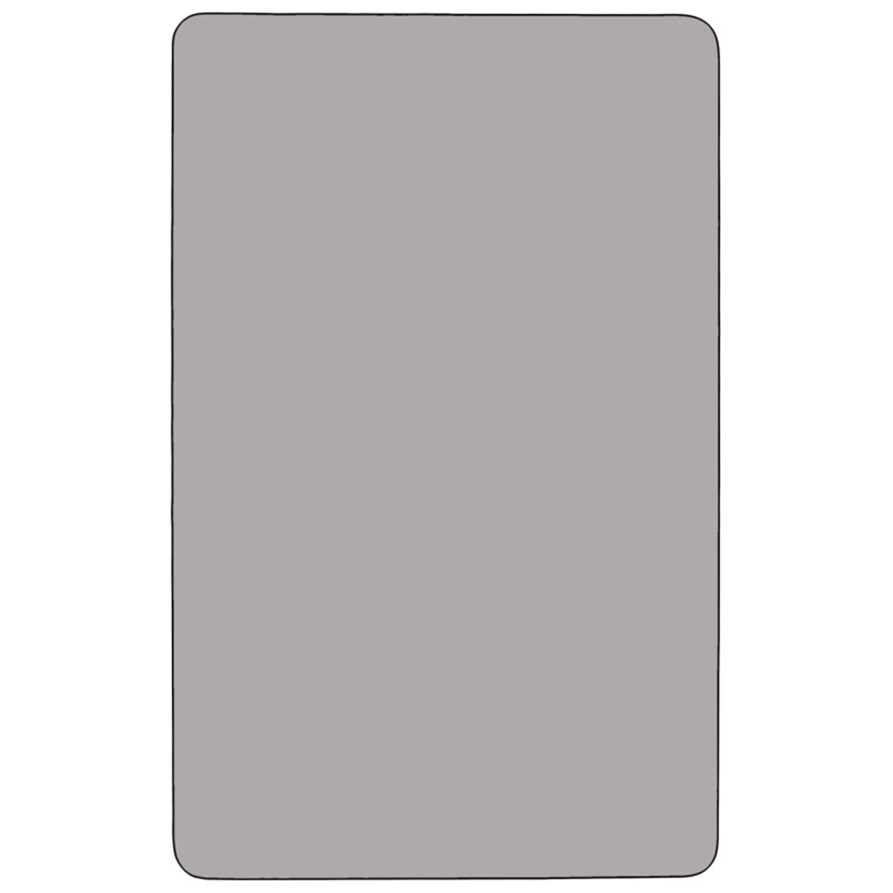 Wren Mobile 30''W x 48''L Rectangular Grey Thermal Laminate Activity Table - Height Adjustable Short Legs
