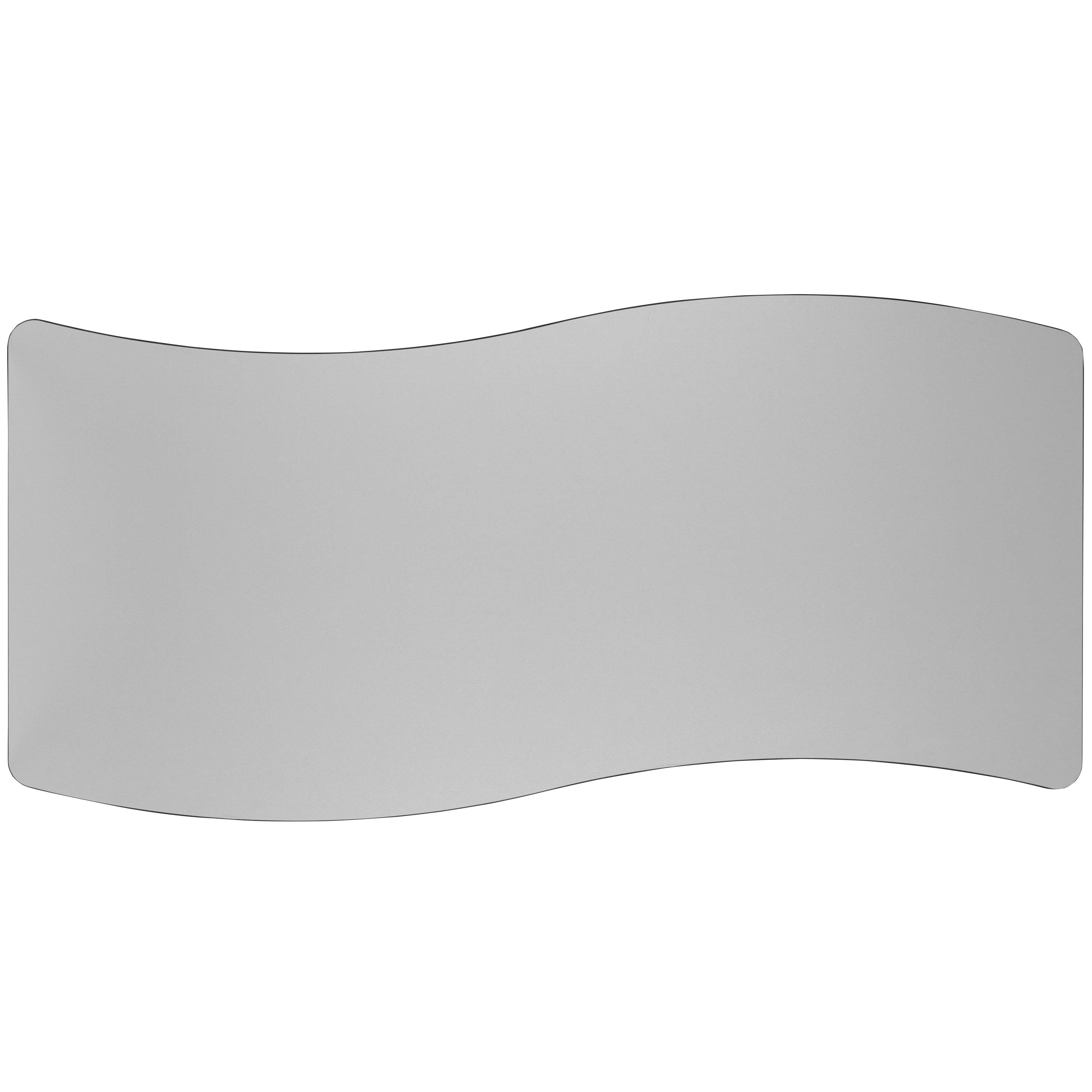 Wren 26"W x 60"L Rectangular Wave Flexible Collaborative Grey Thermal Laminate Activity Table - Height Adjustable Short Legs