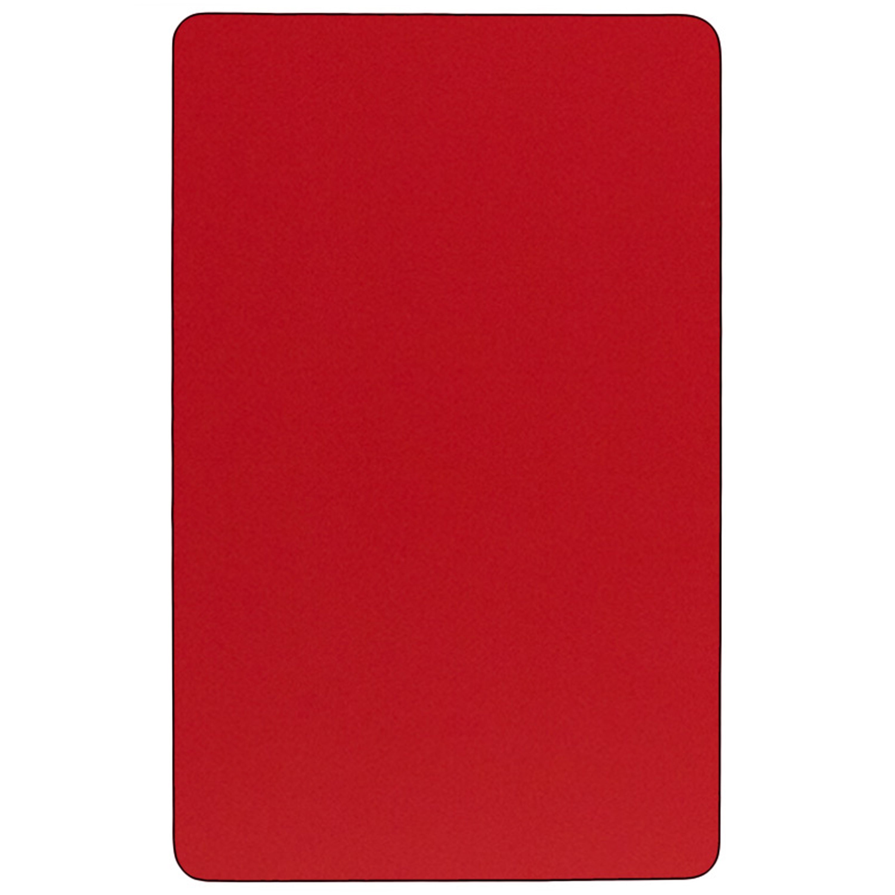 Wren Mobile 30''W x 72''L Rectangular Red HP Laminate Activity Table - Height Adjustable Short Legs