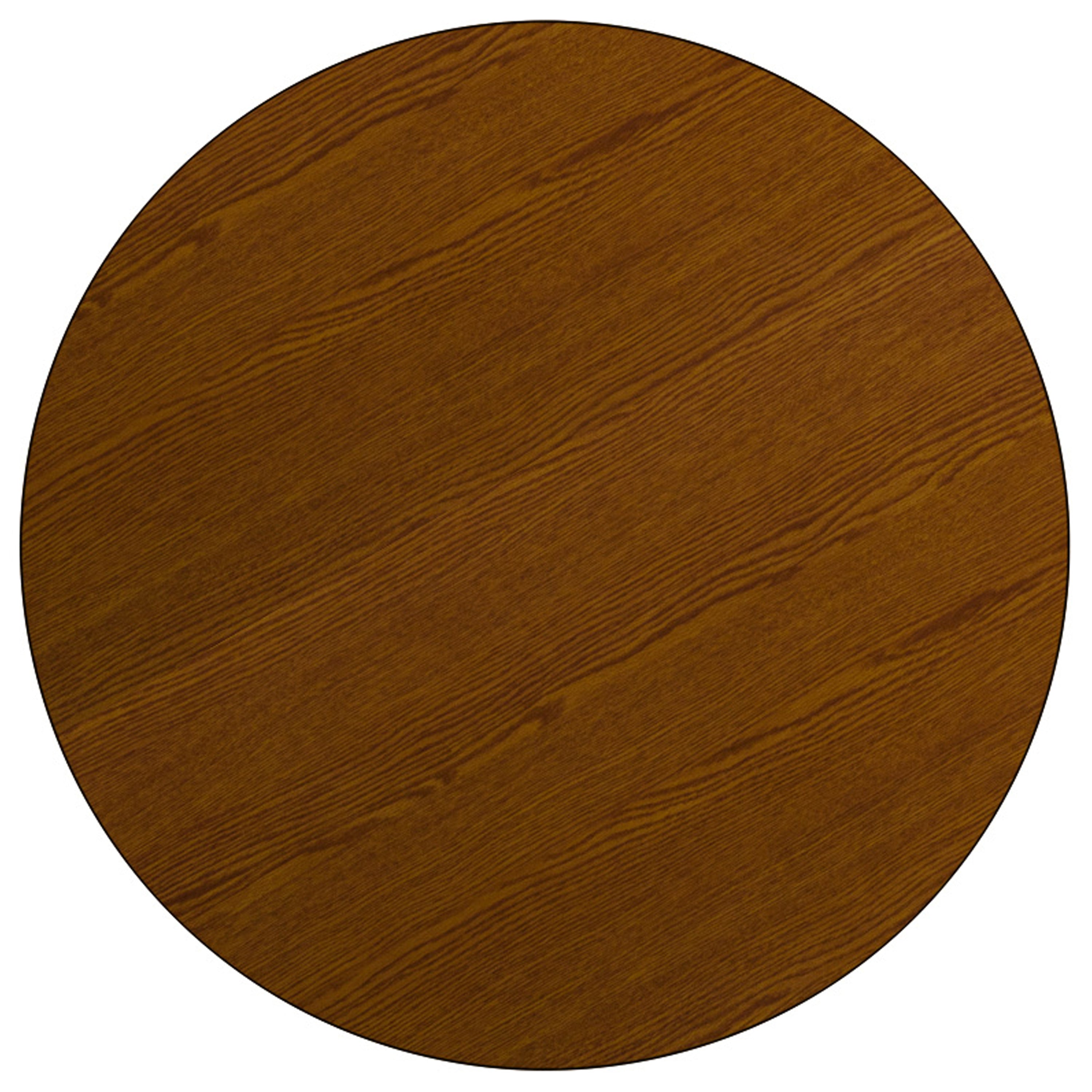 Wren Mobile 48'' Round Oak HP Laminate Activity Table - Height Adjustable Short Legs