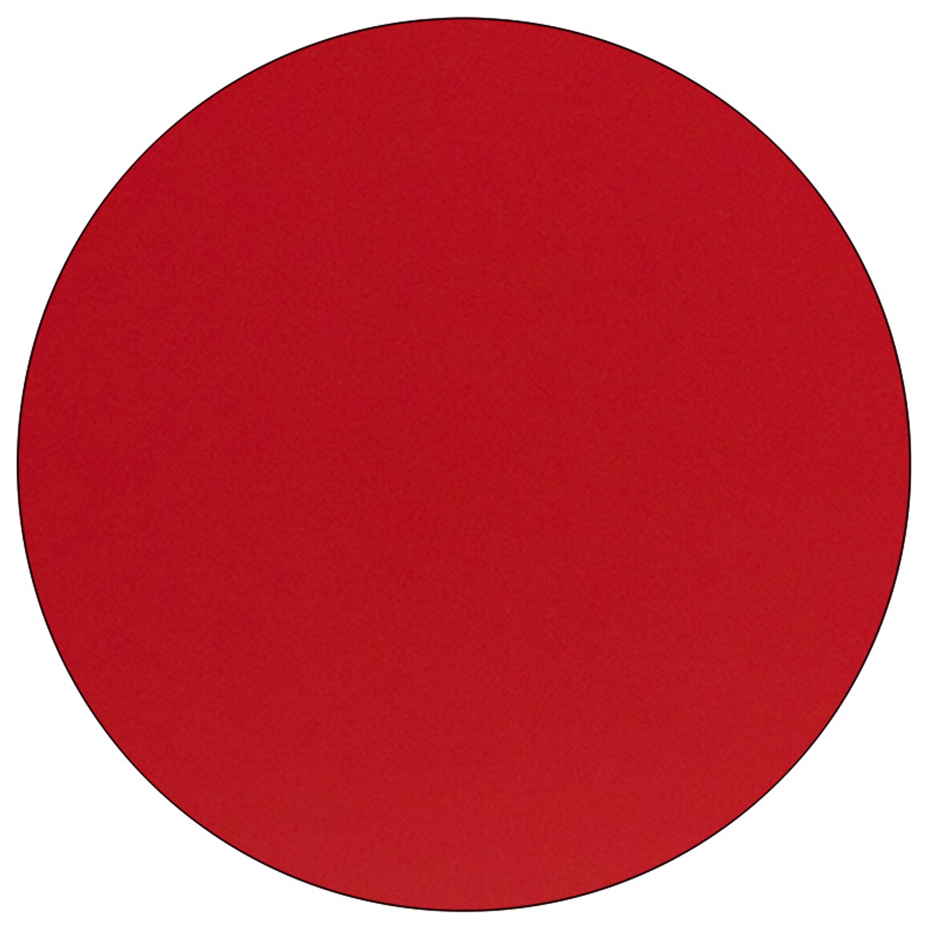 Wren Mobile 48'' Round Red HP Laminate Activity Table - Standard Height Adjustable Legs