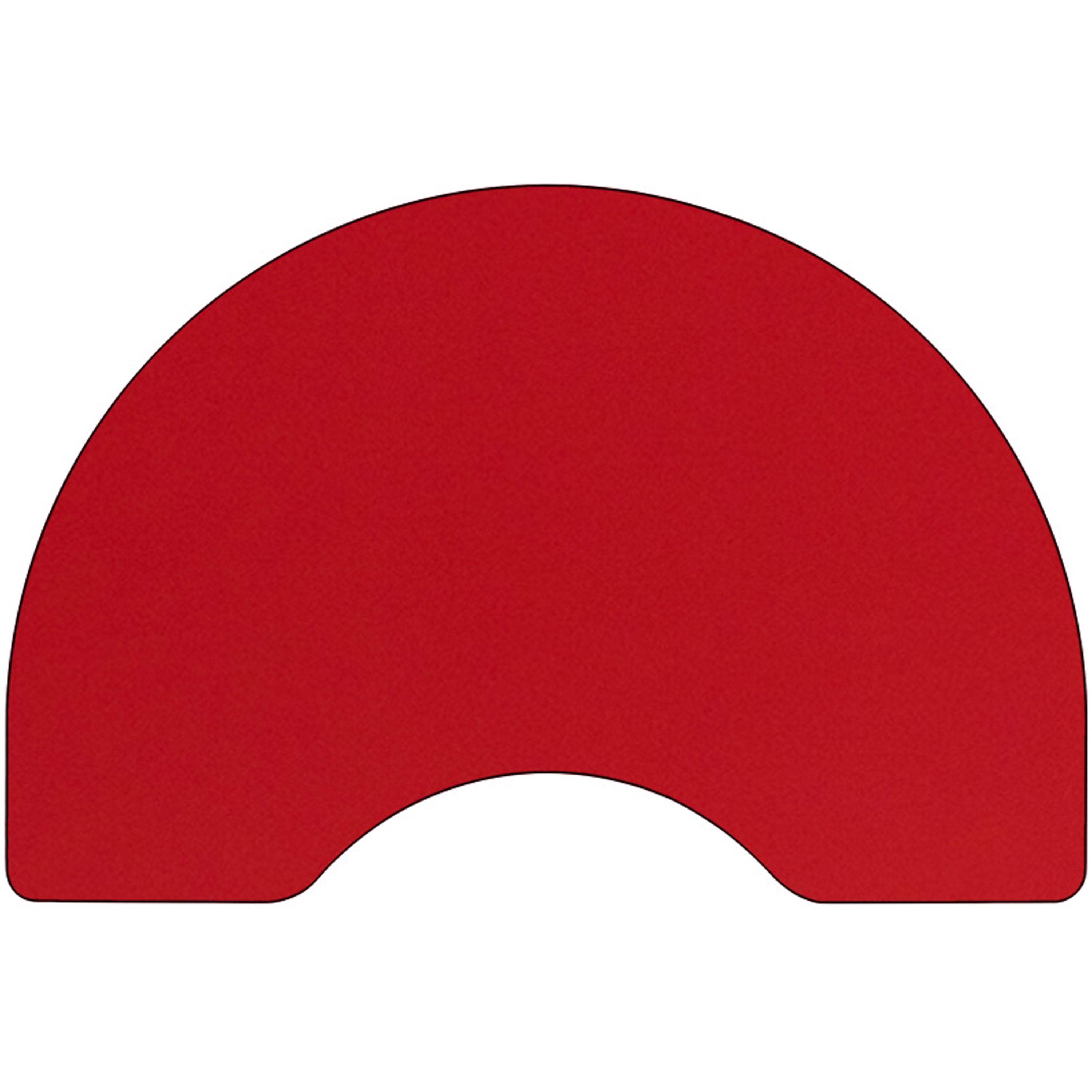 Wren 48''W x 96''L Kidney Red HP Laminate Activity Table - Standard Height Adjustable Legs