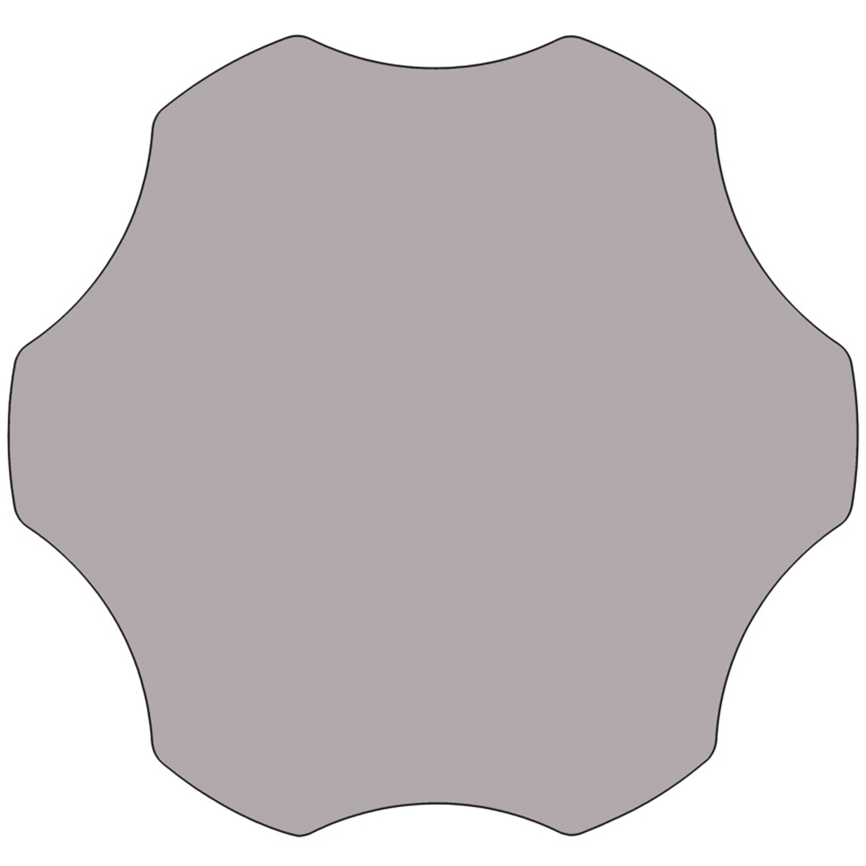 Wren 60'' Flower Grey Thermal Laminate Activity Table - Standard Height Adjustable Legs