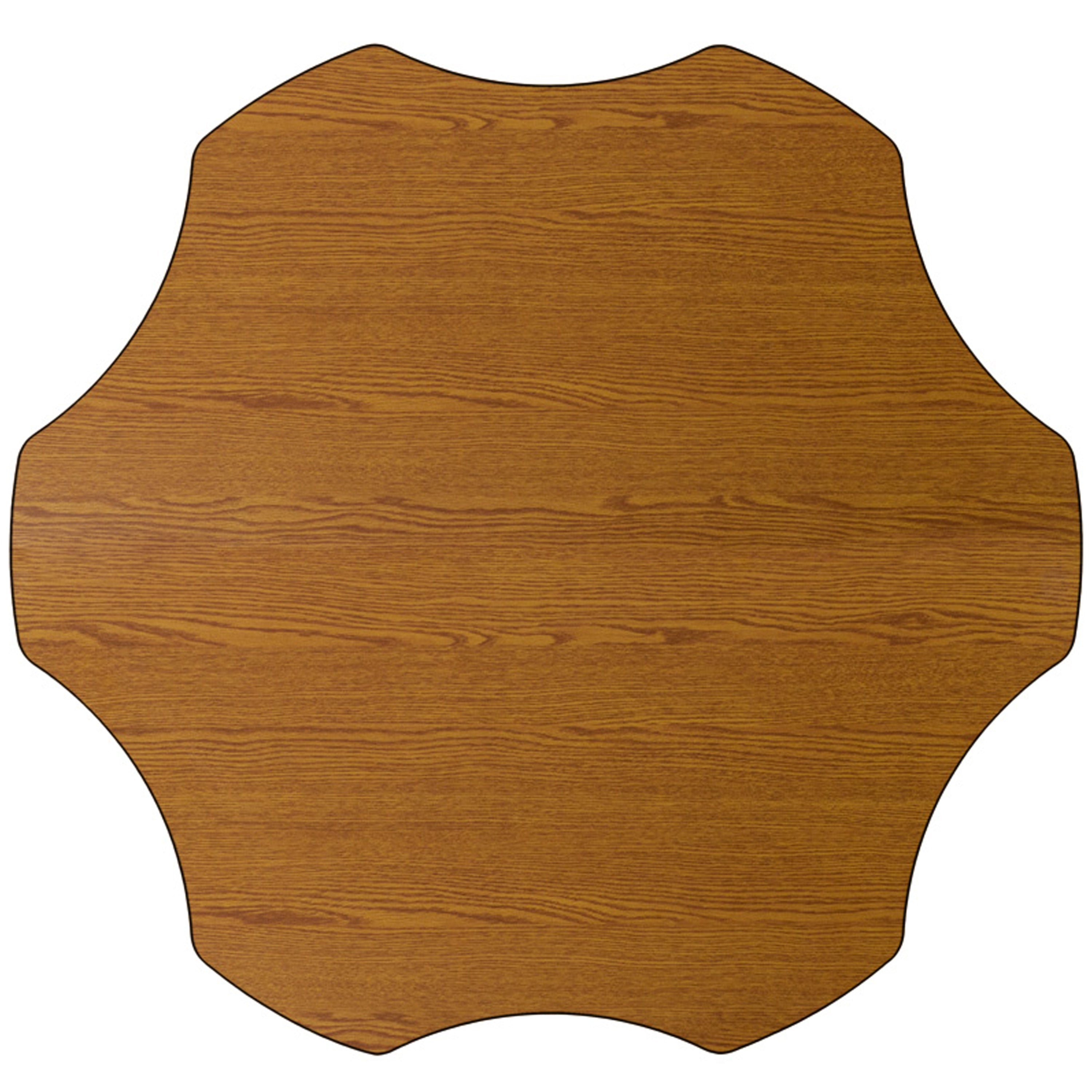 Wren Mobile 60'' Flower Oak Thermal Laminate Activity Table - Height Adjustable Short Legs