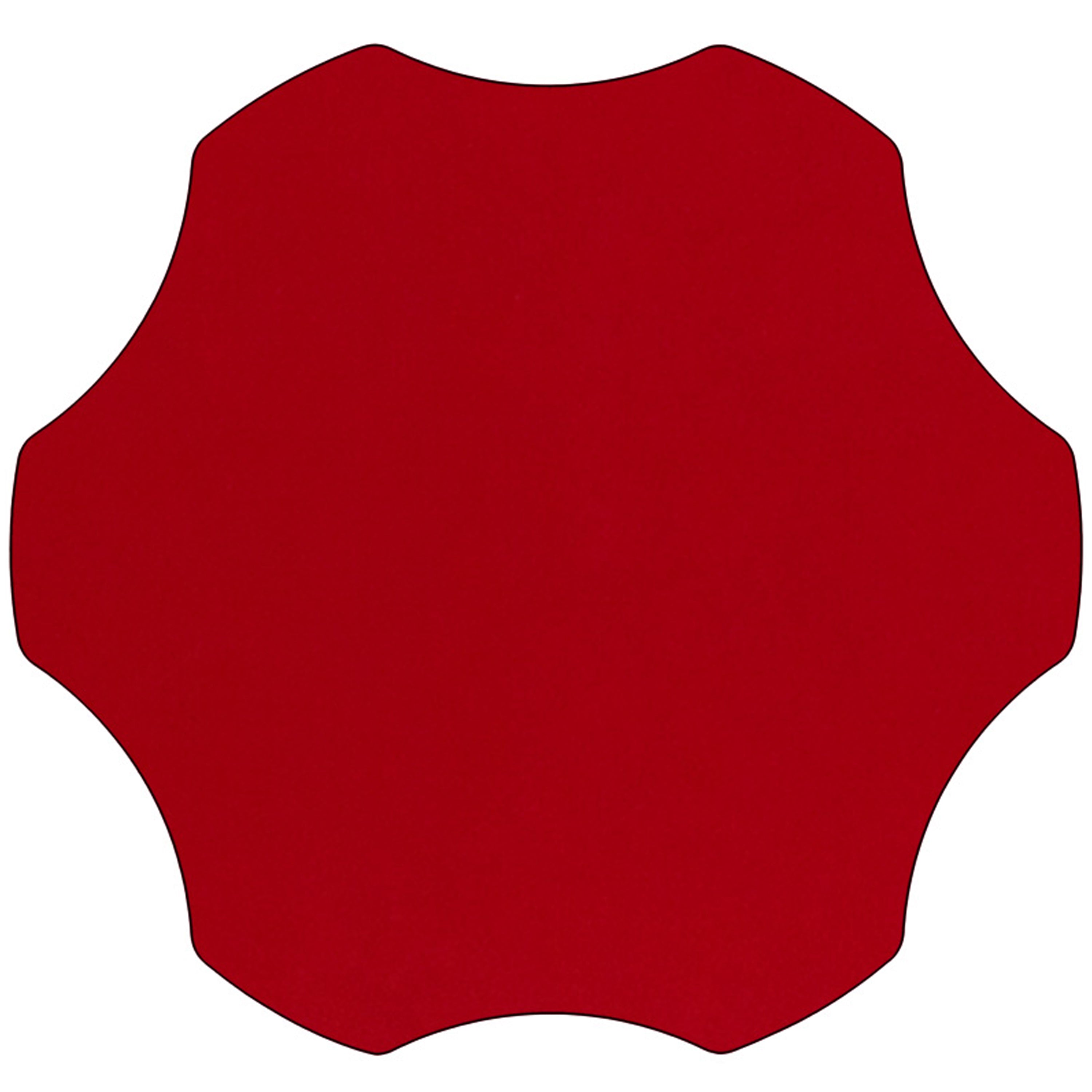 Wren Mobile 60'' Flower Red Thermal Laminate Activity Table - Height Adjustable Short Legs