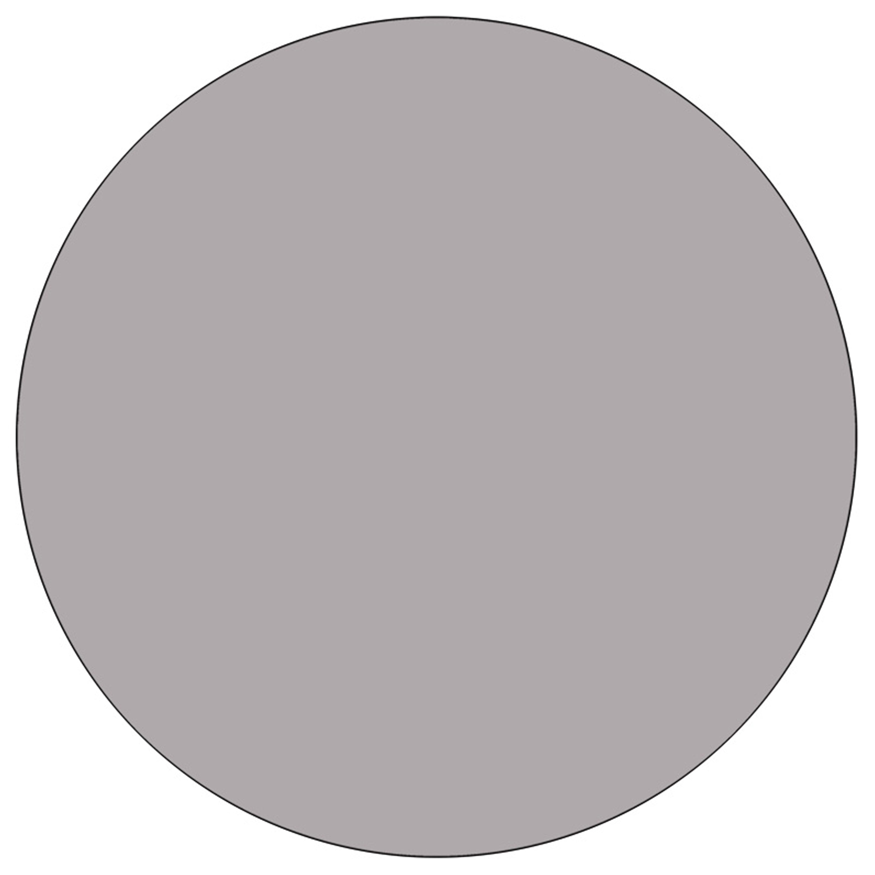 Wren Mobile 60'' Round Grey Thermal Laminate Activity Table - Height Adjustable Short Legs