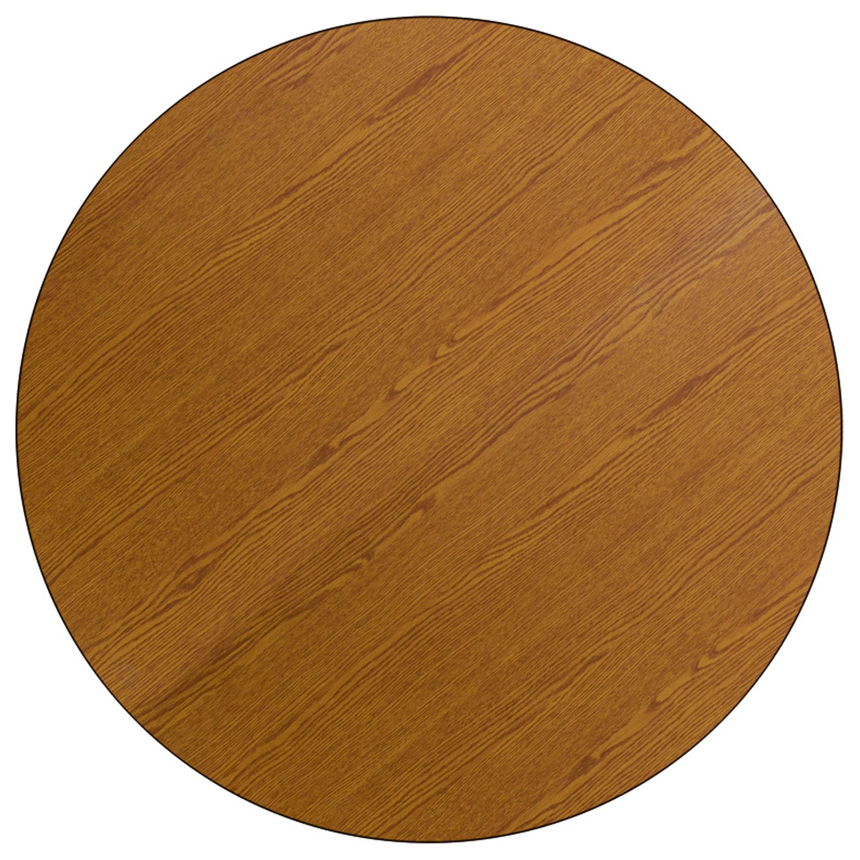 Wren 60'' Round Oak Thermal Laminate Activity Table - Standard Height Adjustable Legs