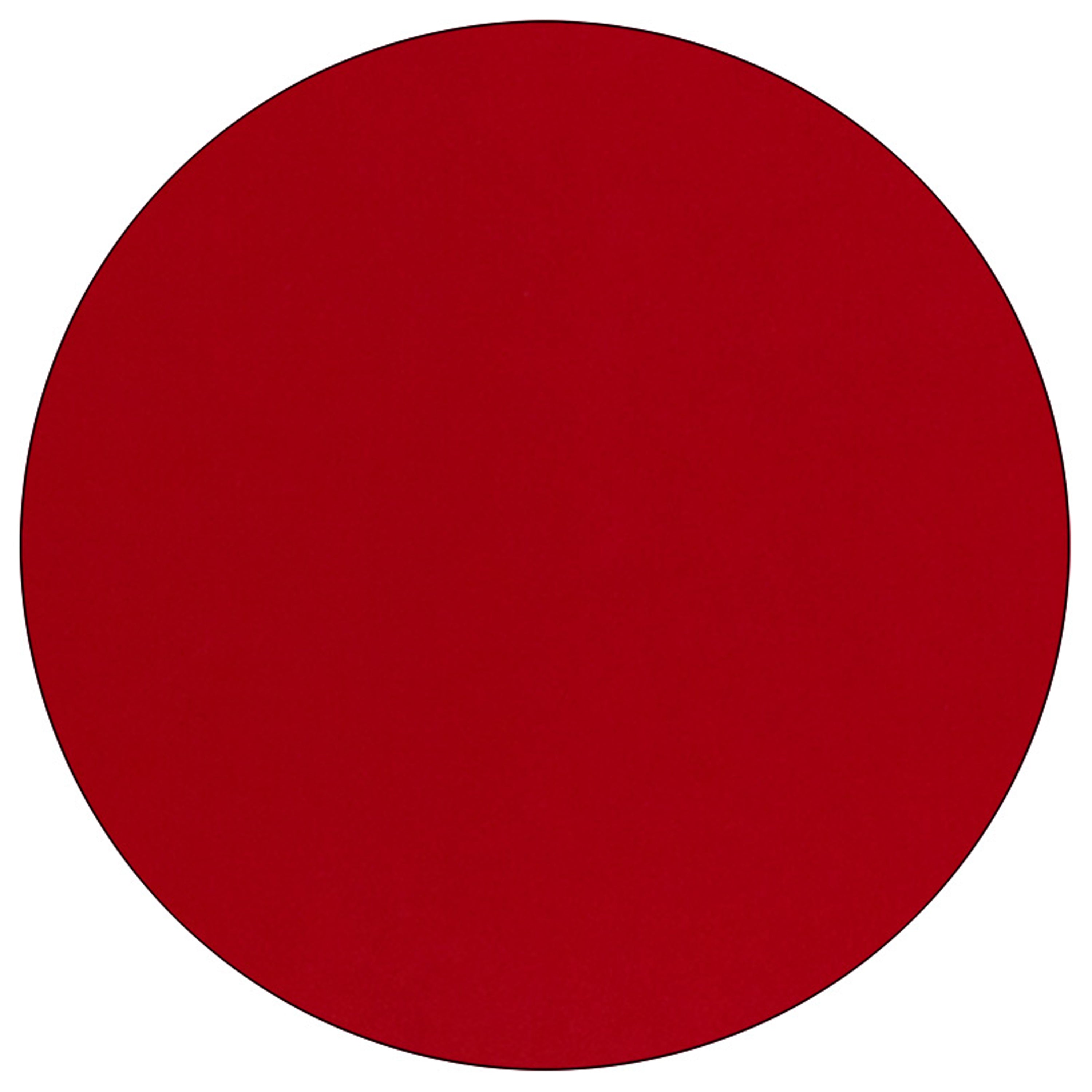 Wren Mobile 60'' Round Red Thermal Laminate Activity Table - Height Adjustable Short Legs