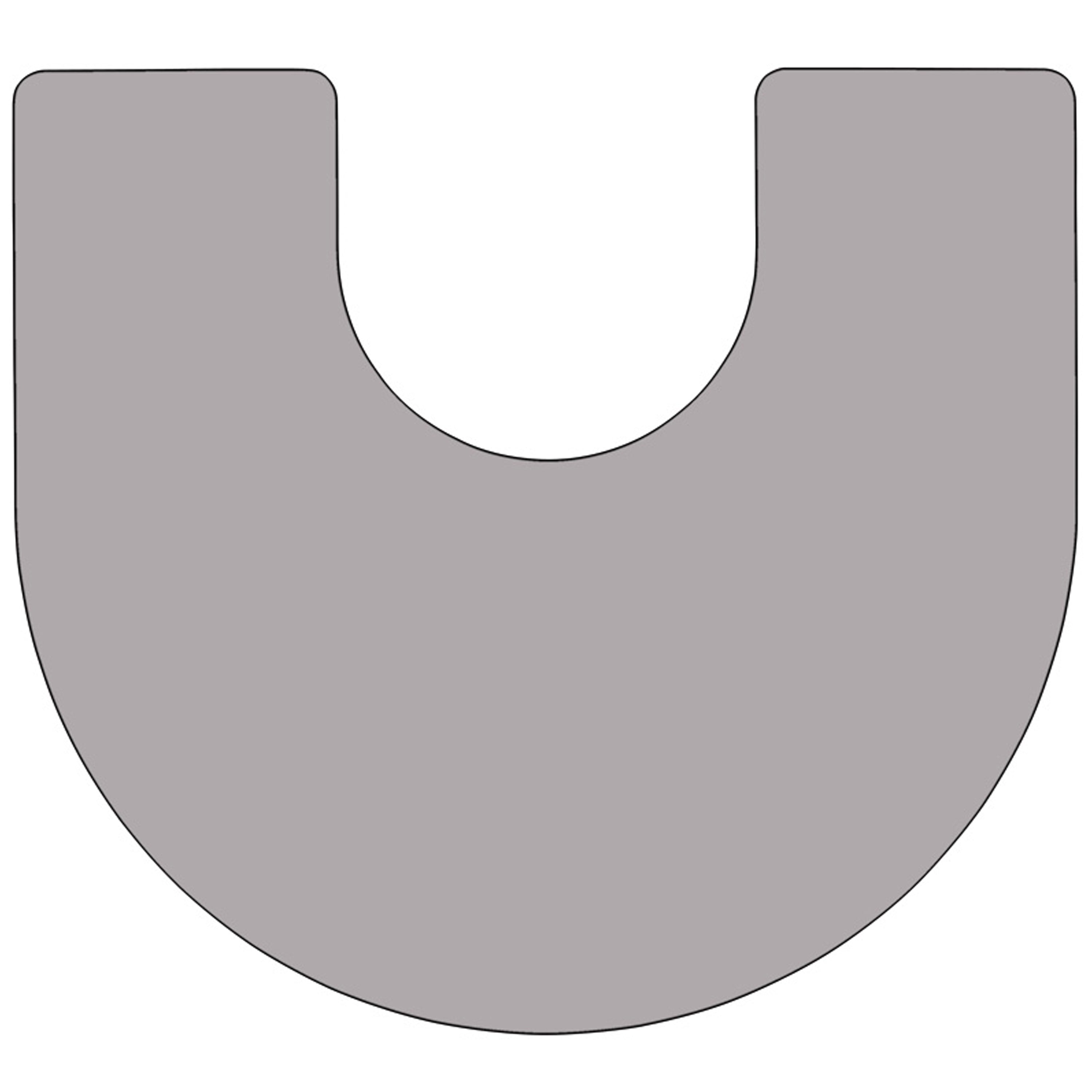 Wren Mobile 60''W x 66''L Horseshoe Grey Thermal Laminate Activity Table - Standard Height Adjustable Legs