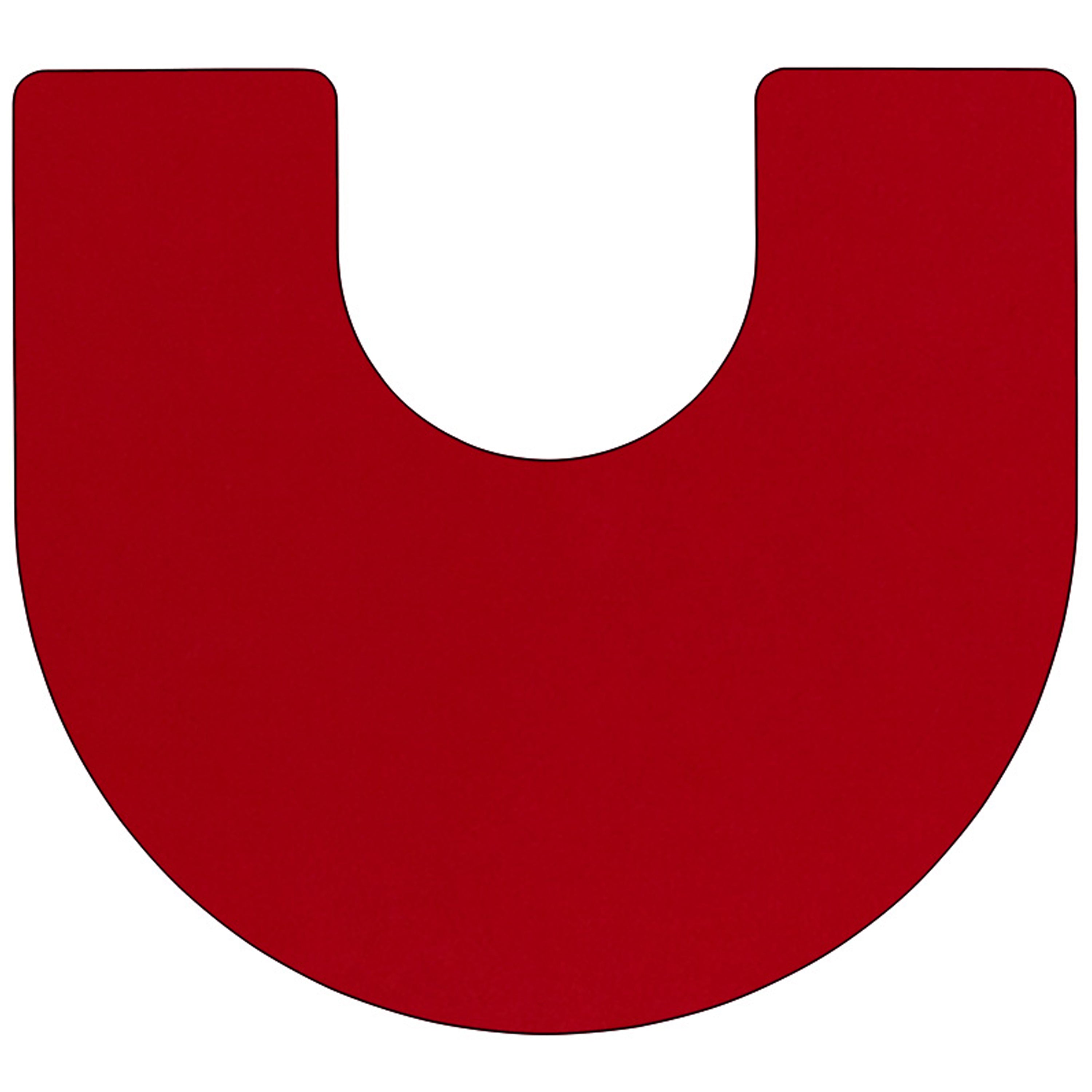 Wren Mobile 60''W x 66''L Horseshoe Red Thermal Laminate Activity Table - Standard Height Adjustable Legs