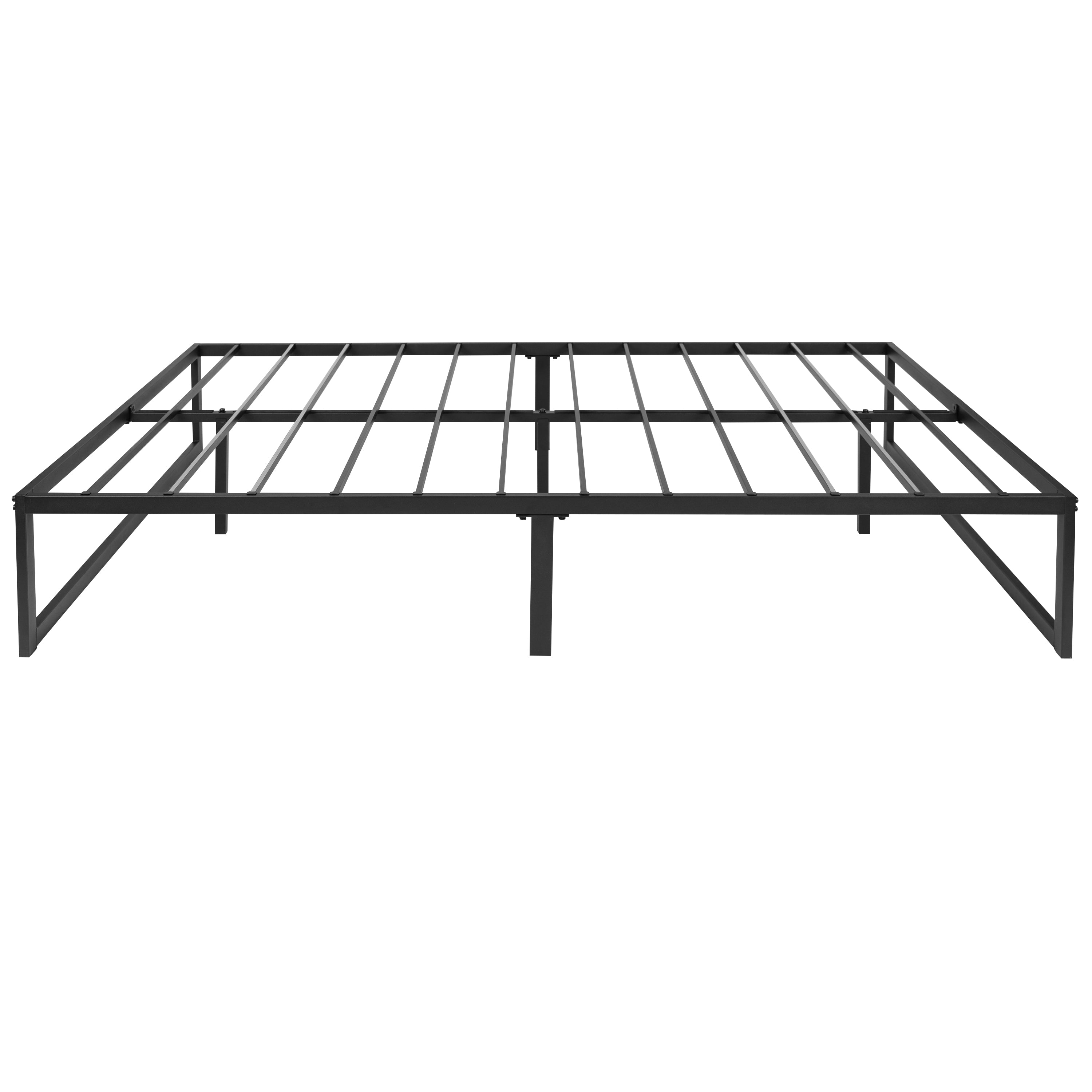 Louis 14 Inch Metal Platform Bed Frame with 12 Inch Memory Foam Pocket Spring Mattress in a Box (No Box Spring Required) - Full