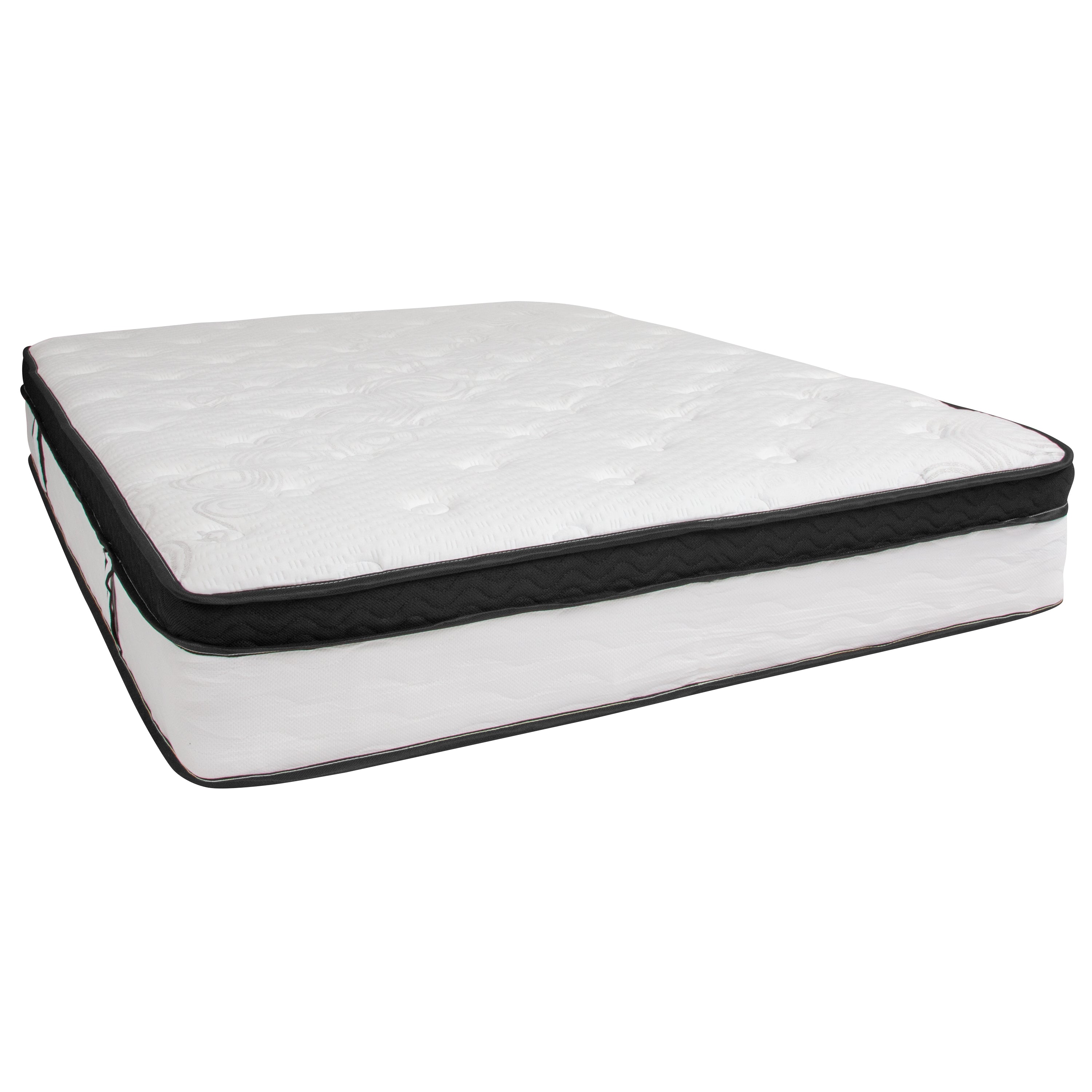 Louis 14 Inch Metal Platform Bed Frame with 12 Inch Memory Foam Pocket Spring Mattress in a Box (No Box Spring Required) - Queen