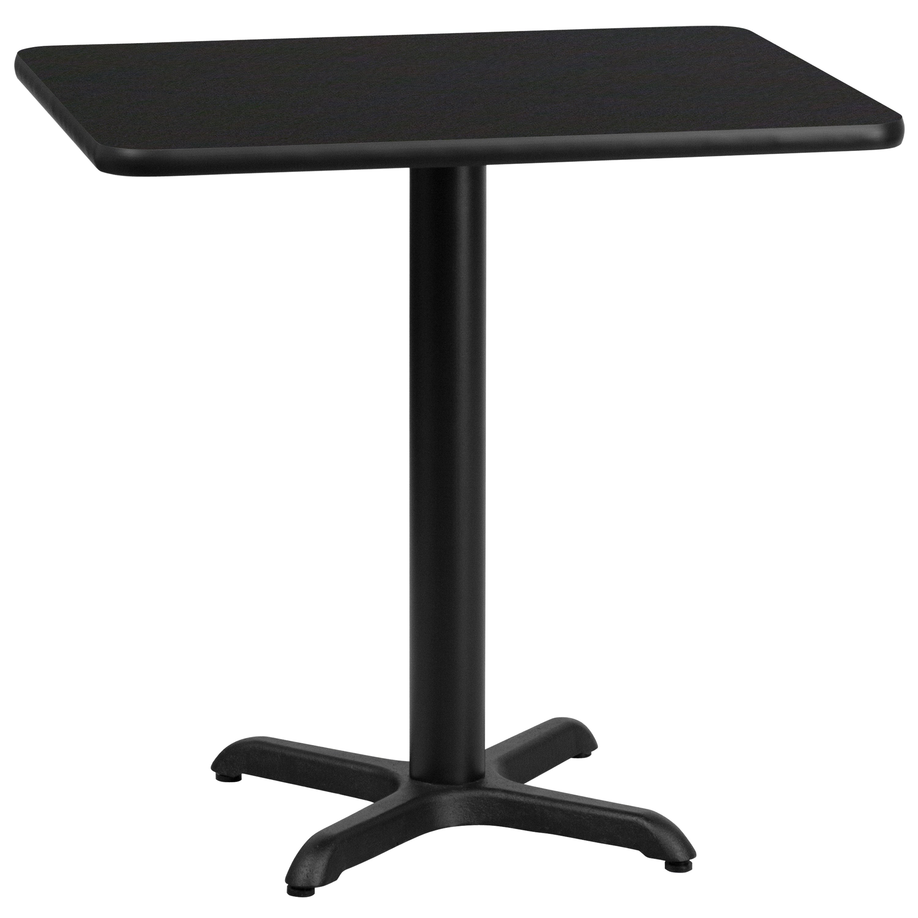 Stiles 24'' x 30'' Rectangular Black Laminate Table Top with 22'' x 22'' Table Height Base