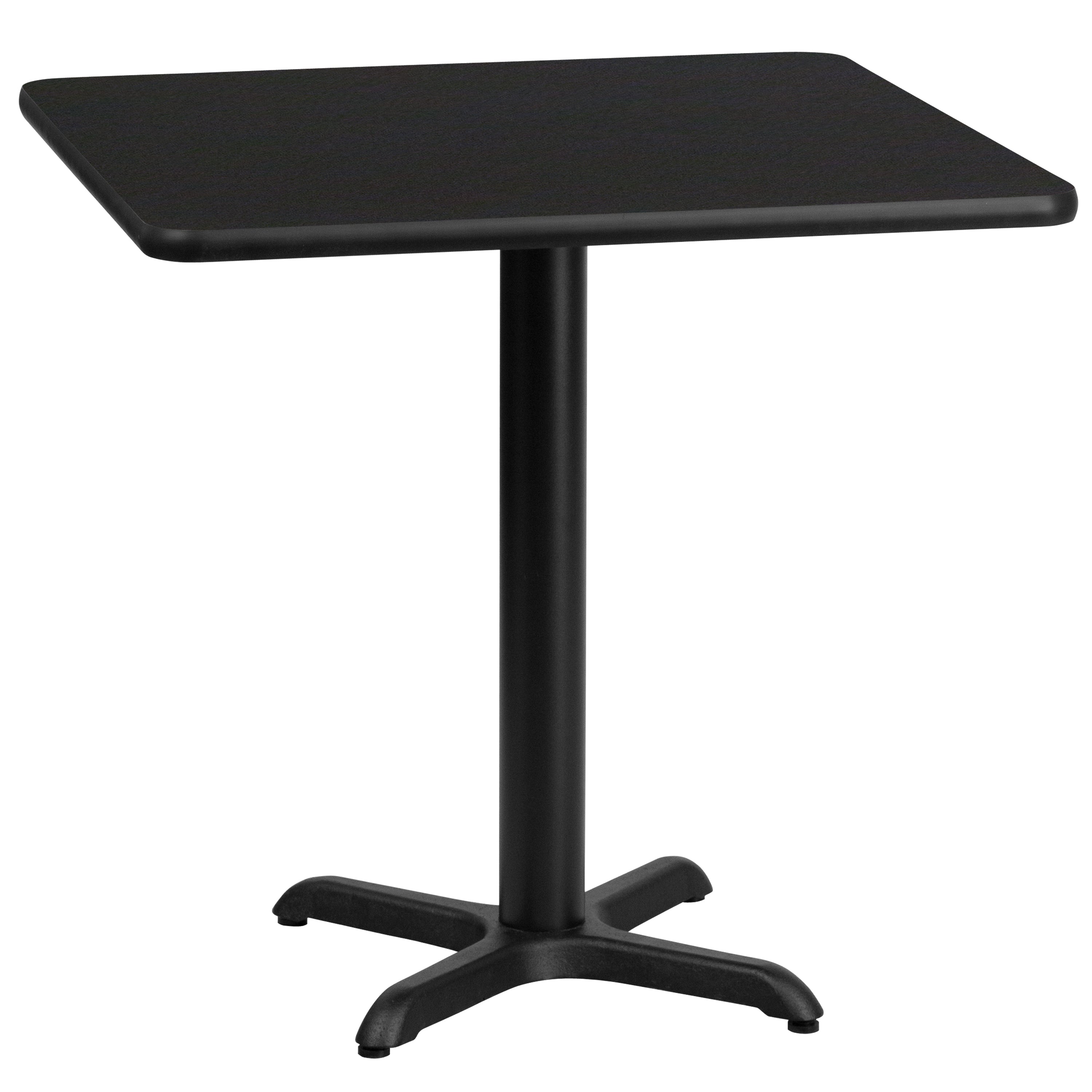 Stiles 30'' Square Black Laminate Table Top with 22'' x 22'' Table Height Base