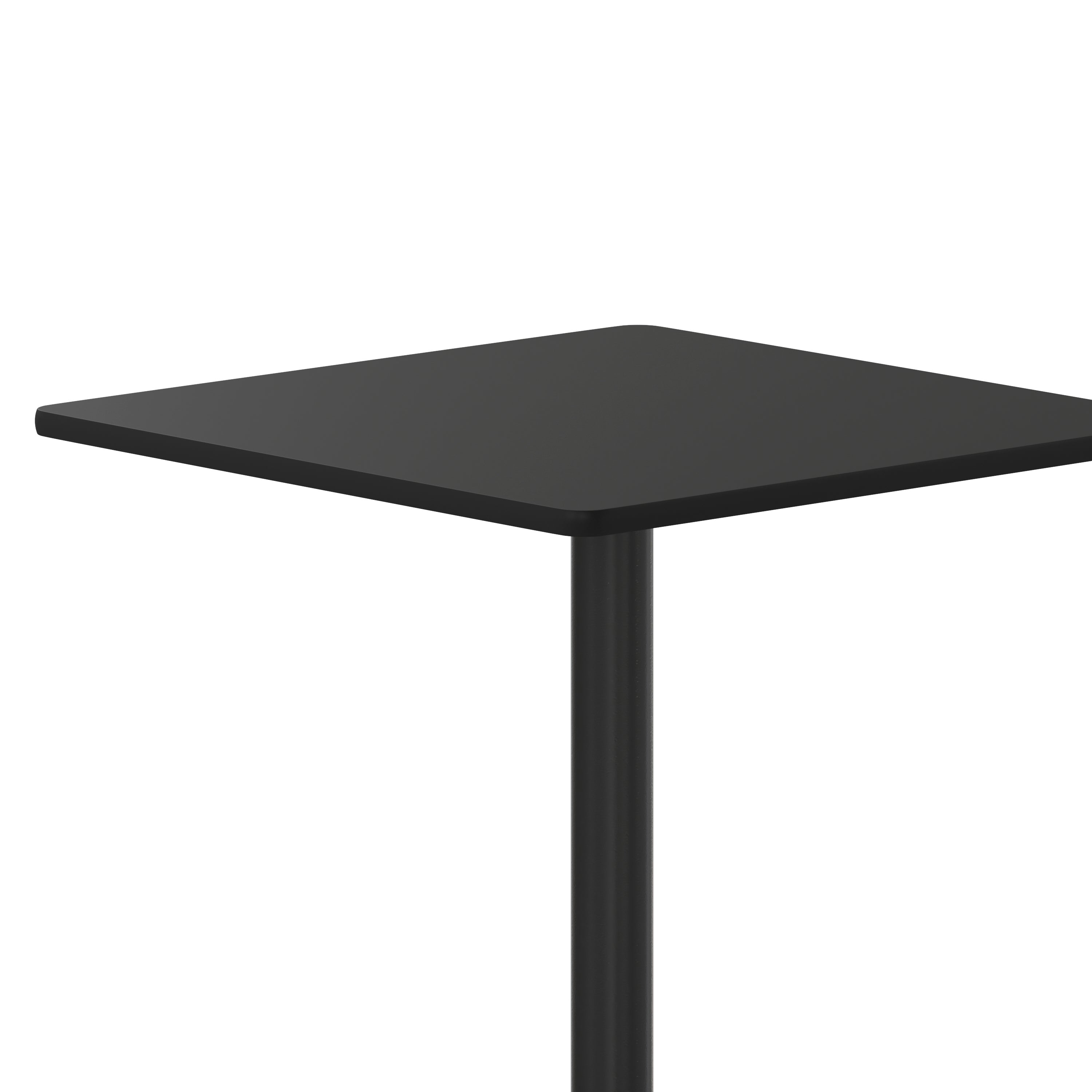 Stiles 30'' Square Black Laminate Table Top with 18'' Round Table Height Base