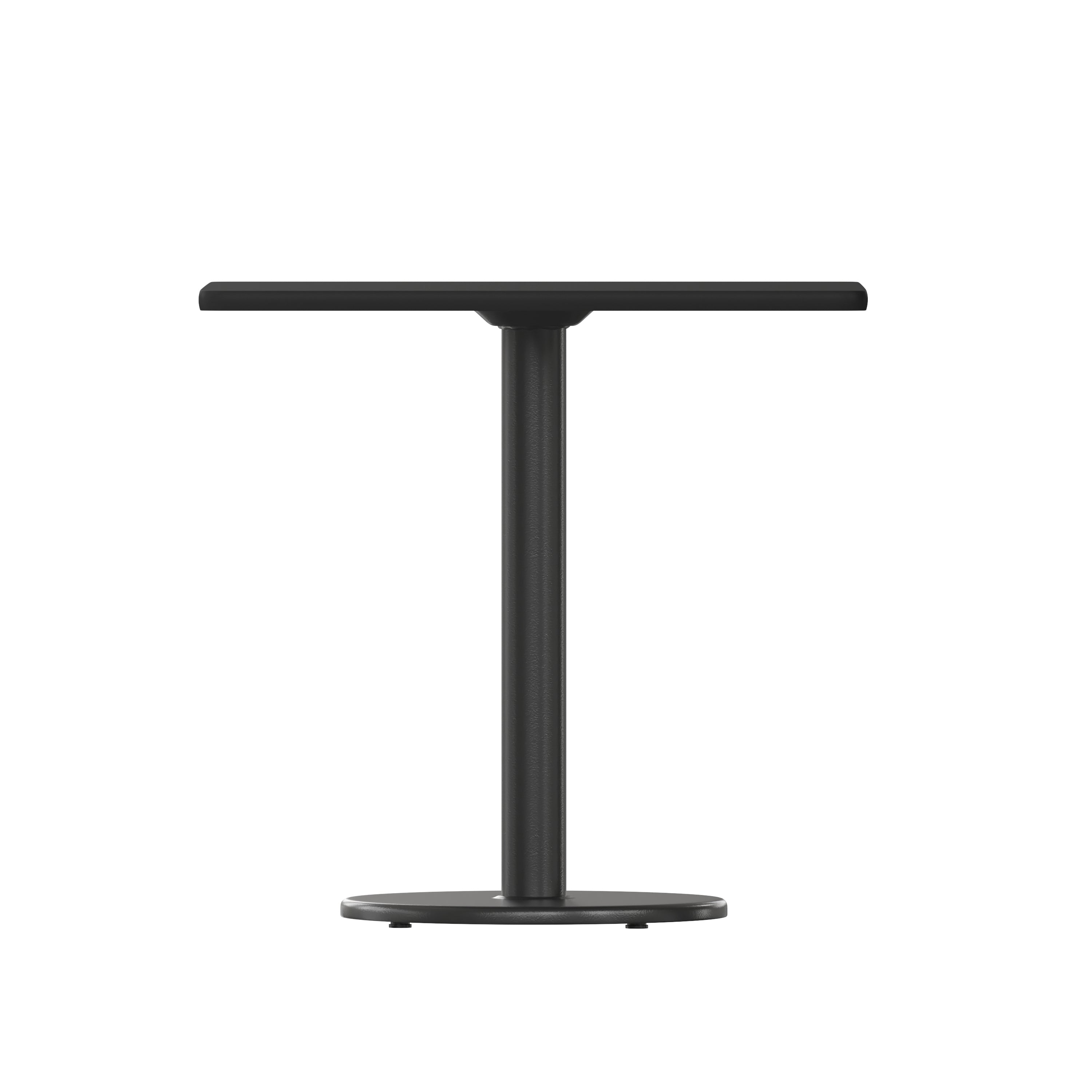 Stiles 30'' Square Black Laminate Table Top with 18'' Round Table Height Base