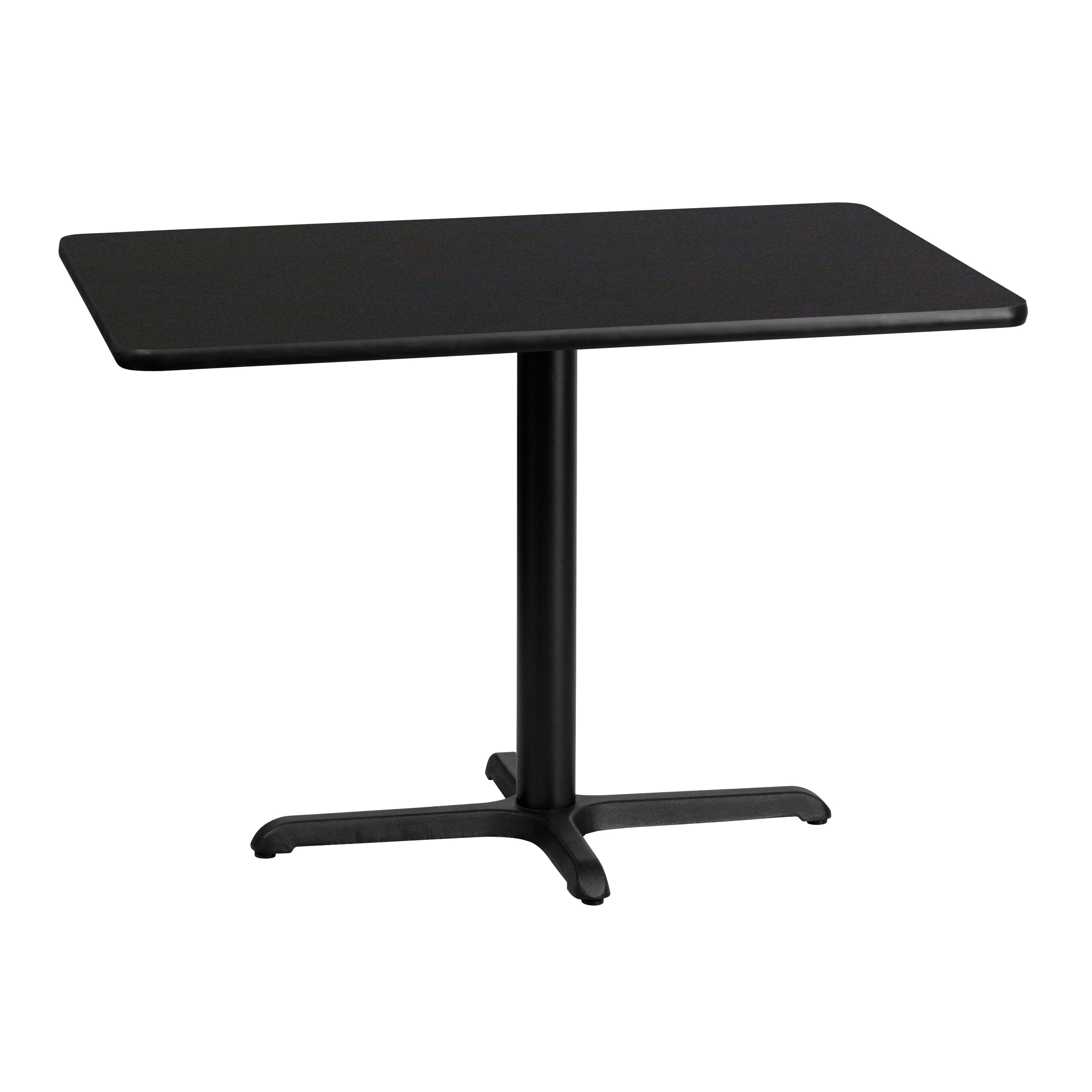 Stiles 30'' x 42'' Rectangular Black Laminate Table Top with 23.5'' x 29.5'' Table Height Base