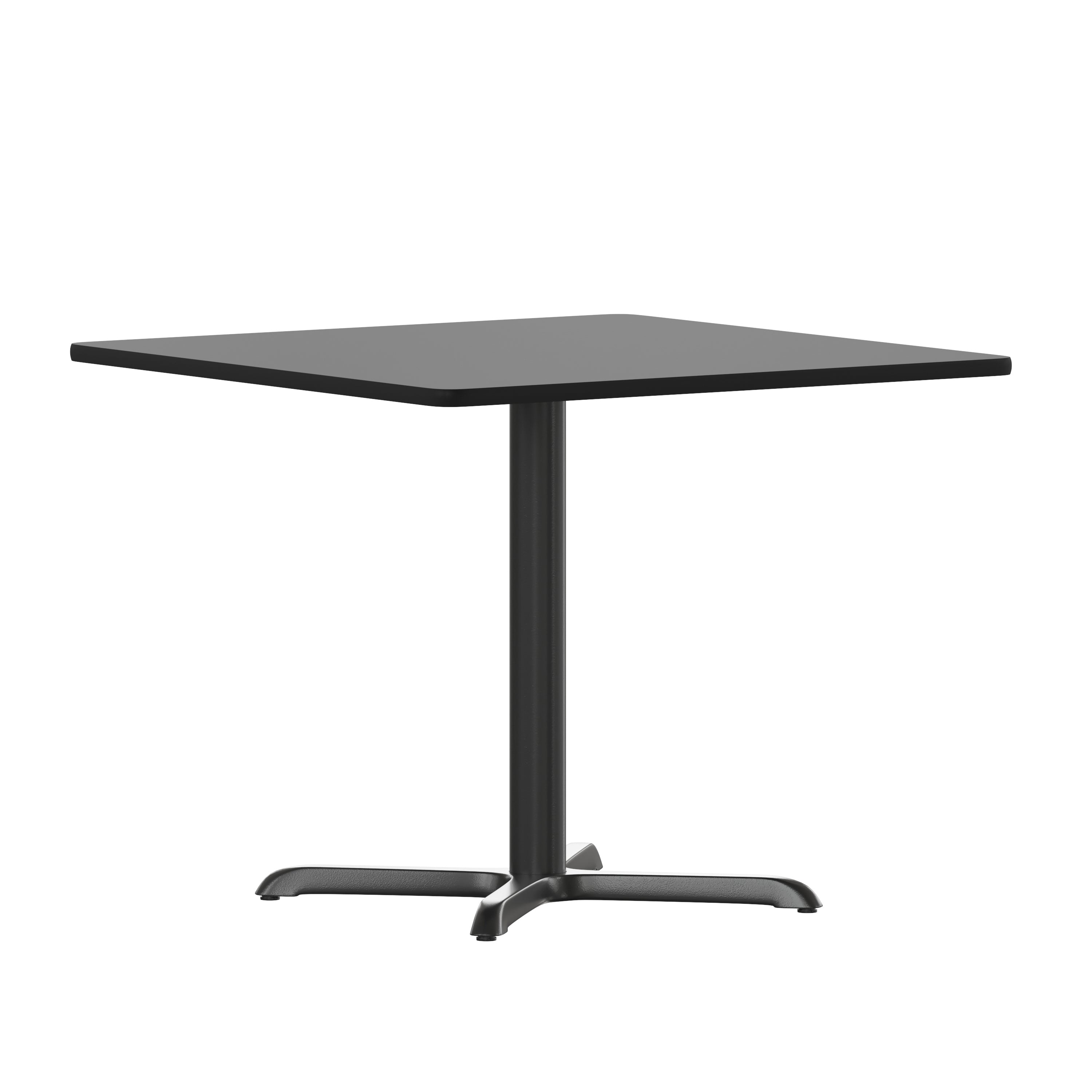 Stiles 36'' Square Black Laminate Table Top with 30'' x 30'' Table Height Base