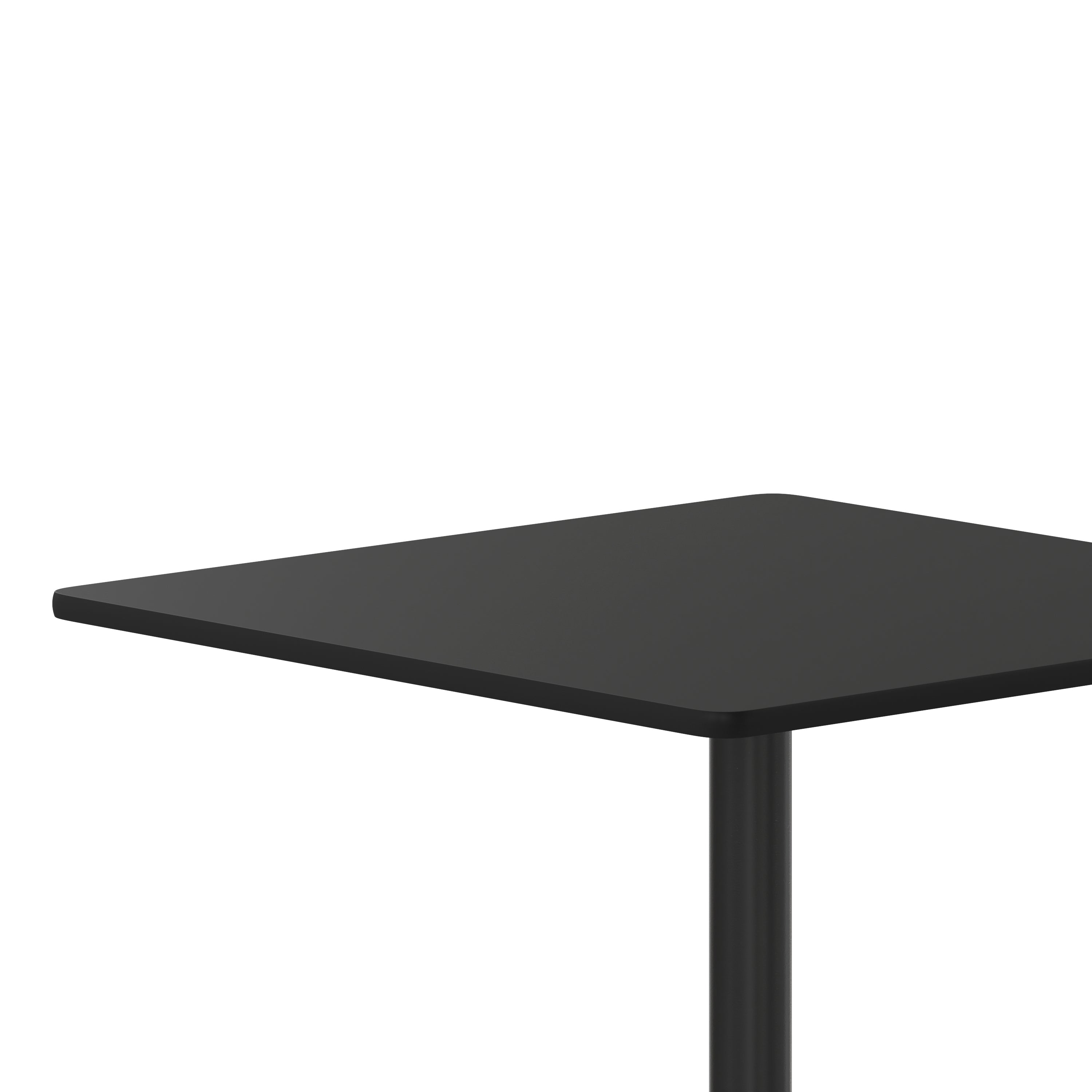 Stiles 36'' Square Black Laminate Table Top with 30'' x 30'' Table Height Base