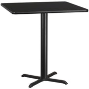 Stiles 42'' Square Black Laminate Table Top with 33'' x 33'' Table Height Base