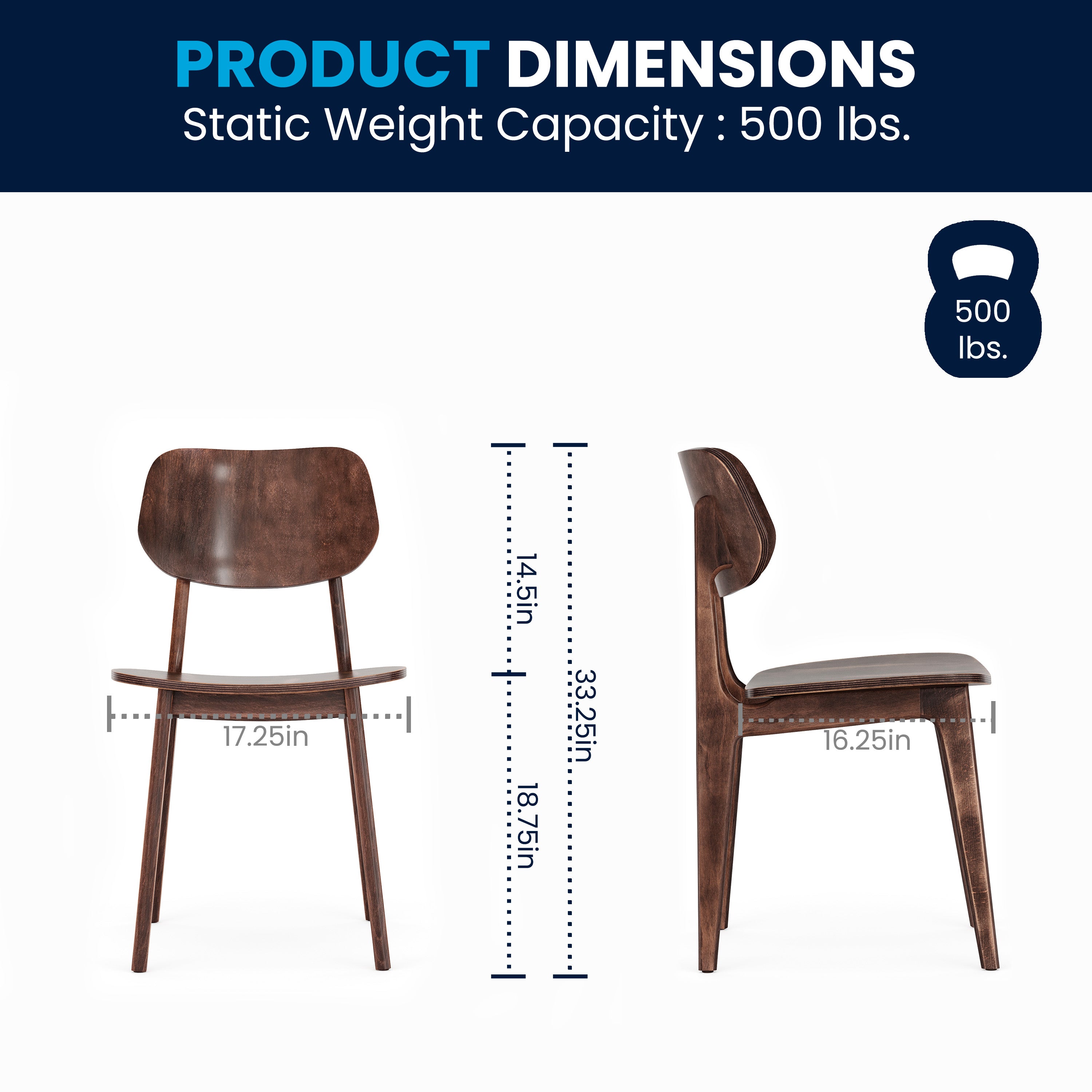 Verona Commercial Grade Solid Wood Dining Chair with Curved Oval Backrest in Antique Copper