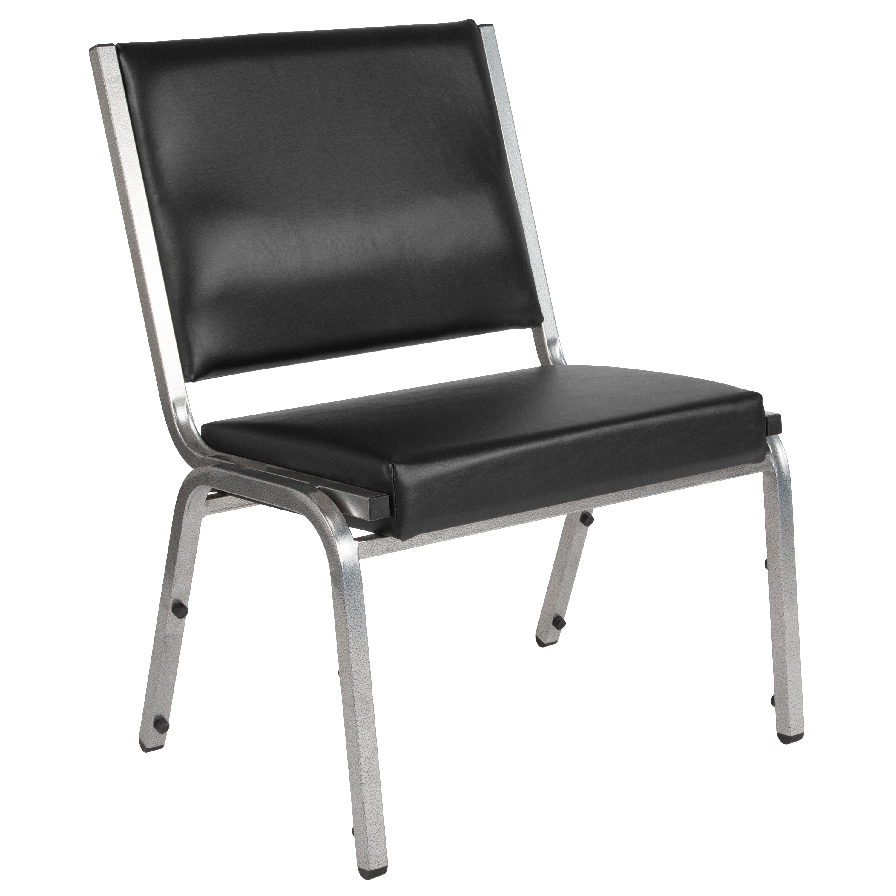 HERCULES Series 1000 lb. Rated Black Antimicrobial Vinyl Bariatric Medical Reception Chair