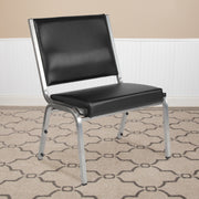 HERCULES Series 1000 lb. Rated Black Antimicrobial Vinyl Bariatric Medical Reception Chair