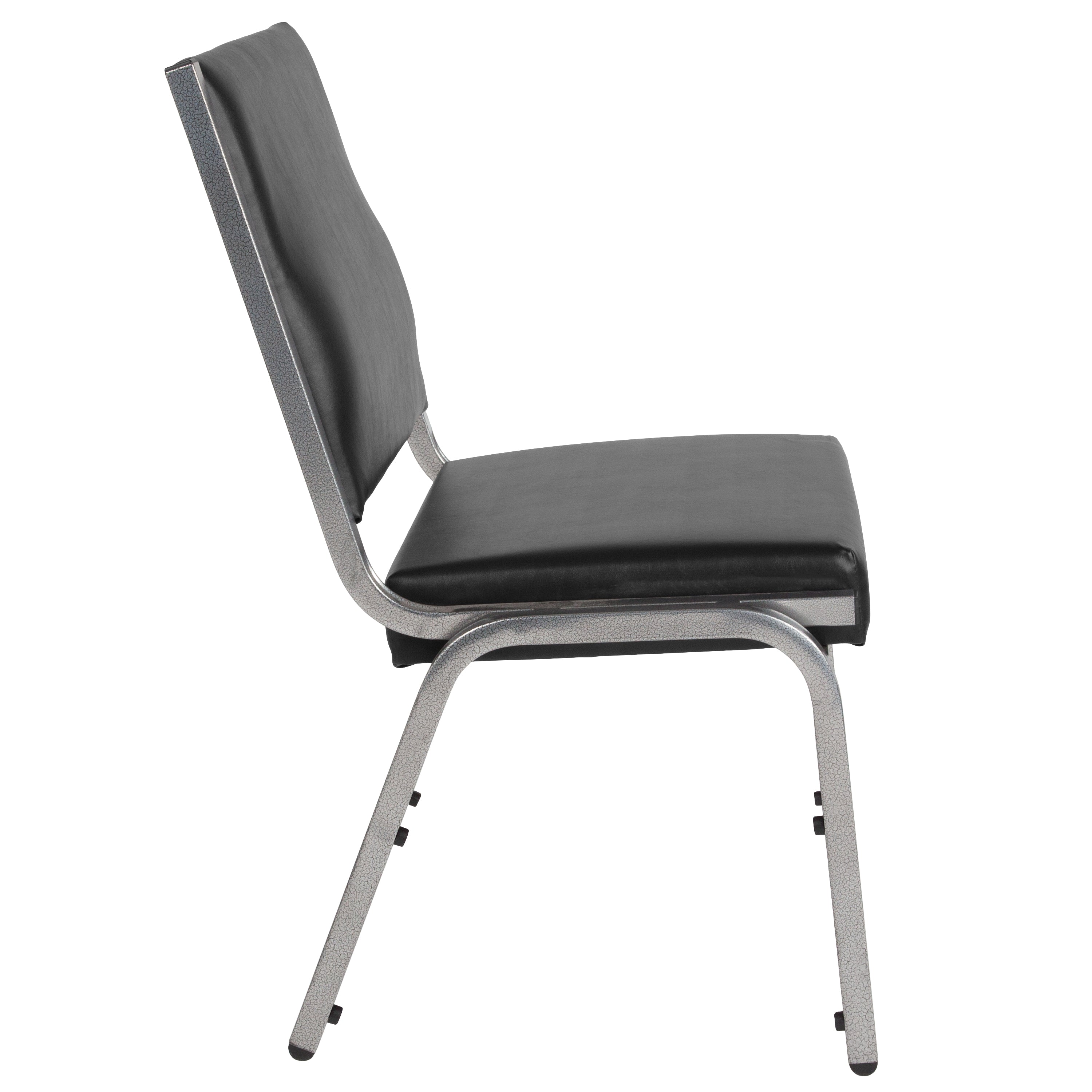 HERCULES Series 1000 lb. Rated Black Antimicrobial Vinyl Bariatric Medical Reception Chair