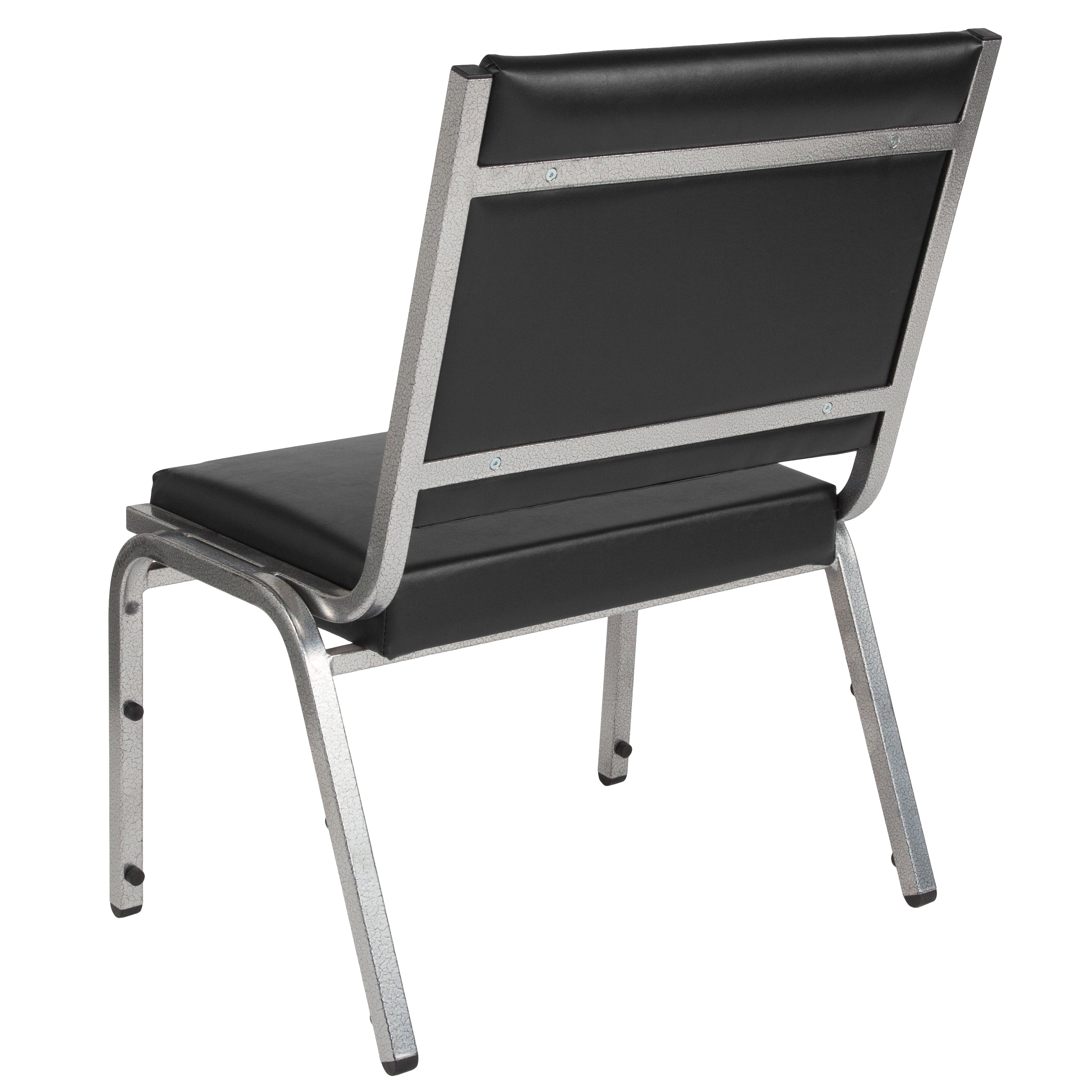 HERCULES Series 1000 lb. Rated Black Antimicrobial Vinyl Bariatric Medical Reception Chair